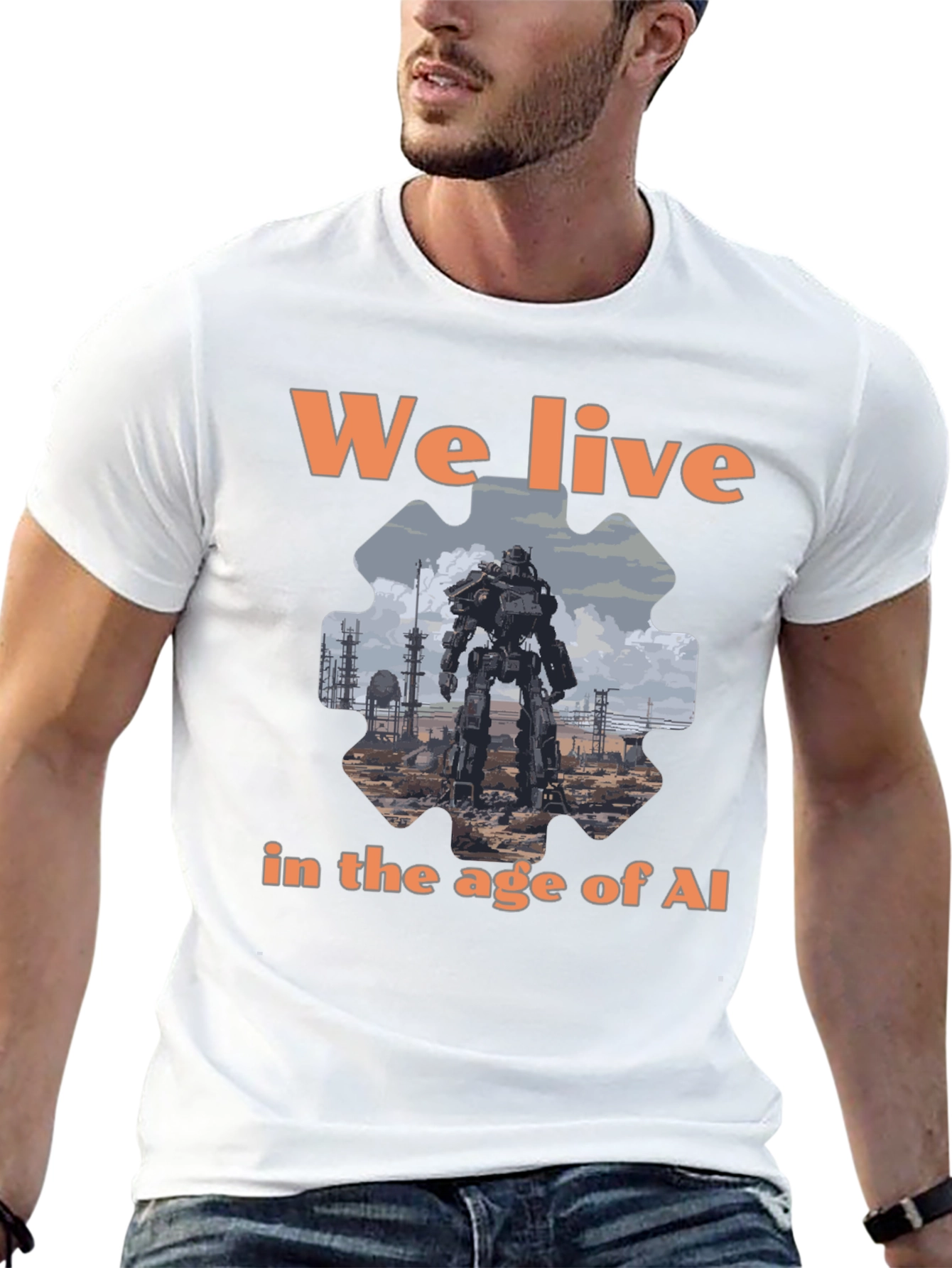 AI Age T-Shirt - Robot Graphic Tee