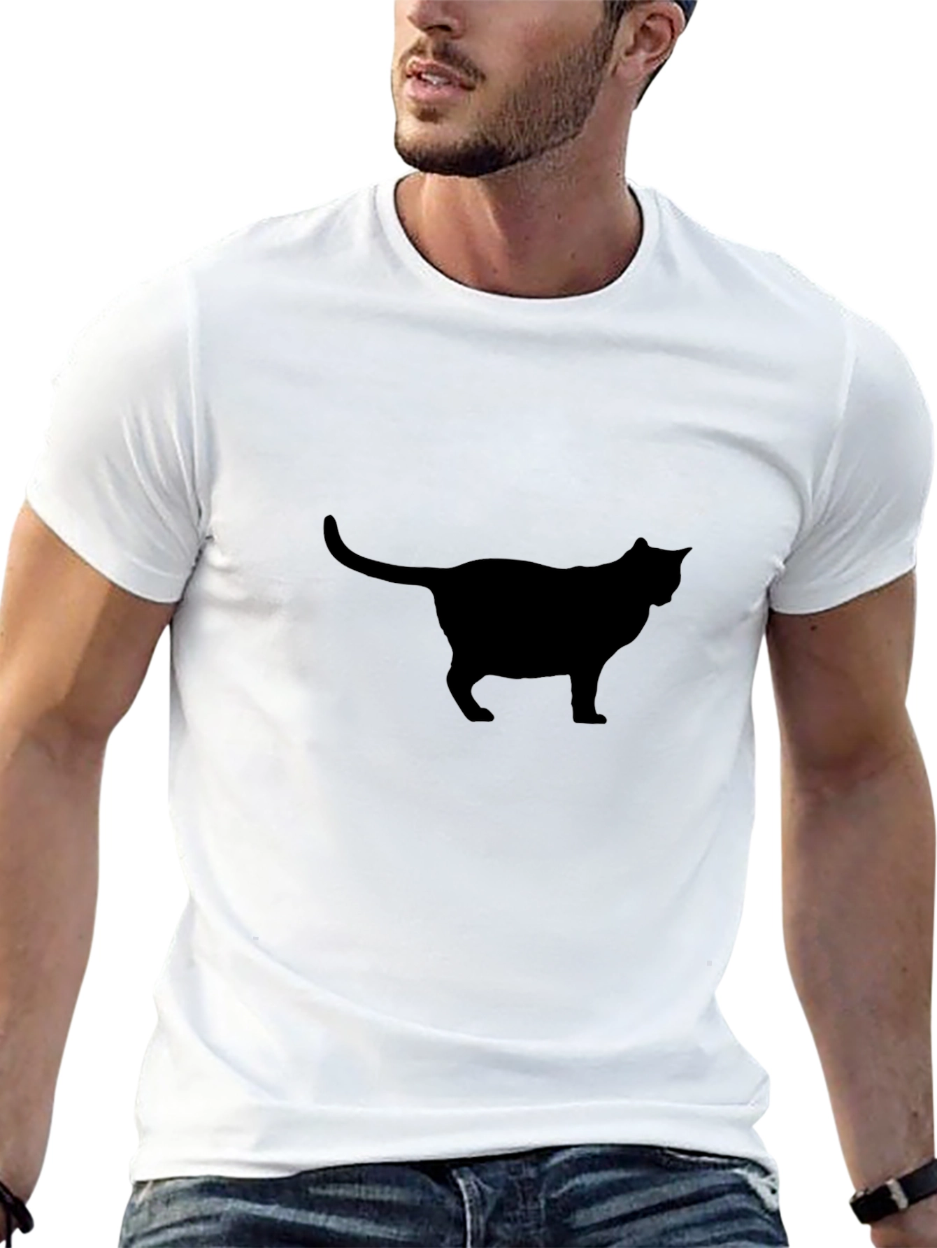 Black Cat Silhouette T-Shirt