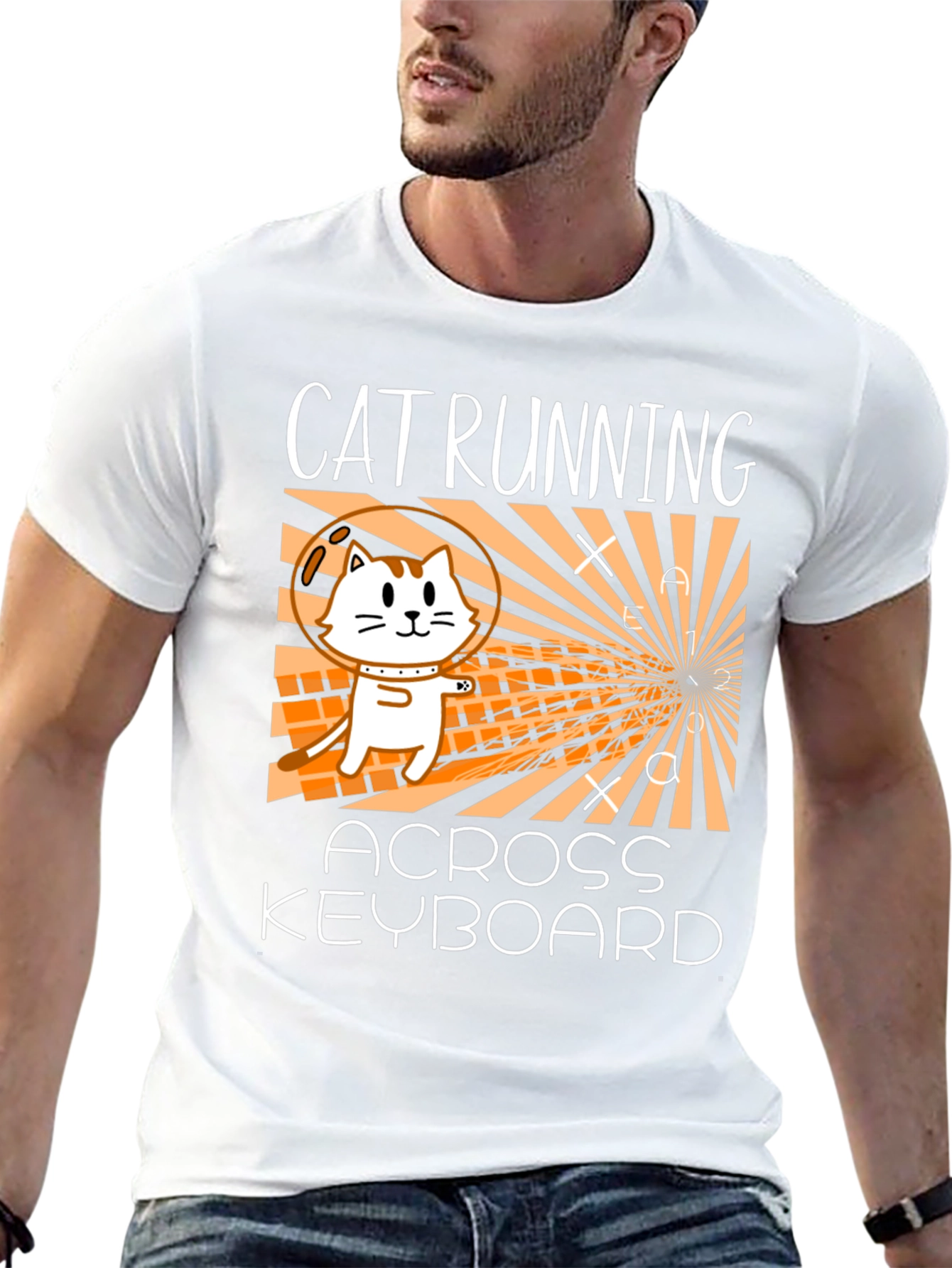 Cat Running Across Keyboard T-Shirt