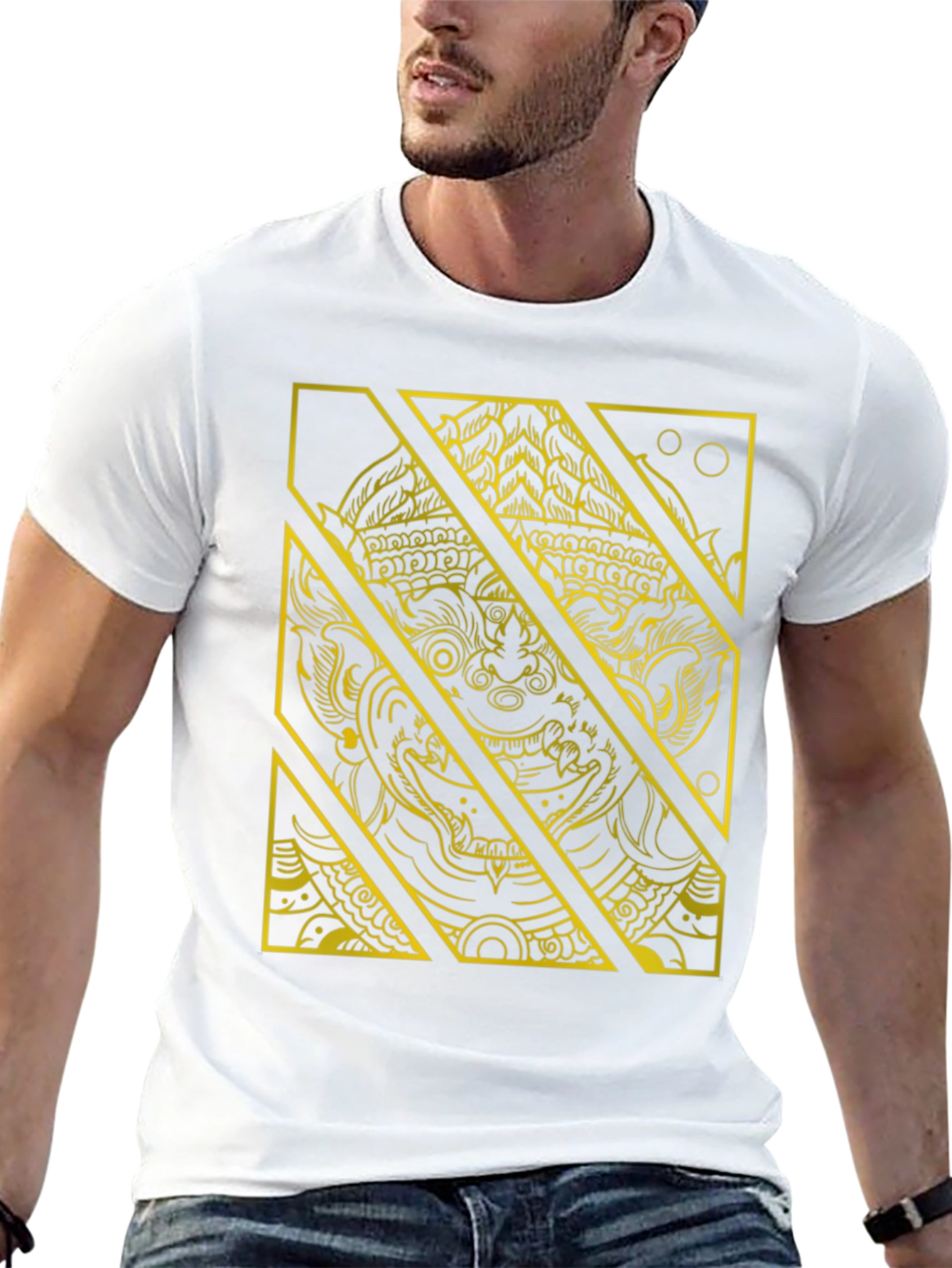 Hanuman Graphic Tee - Striking Black T-Shirt