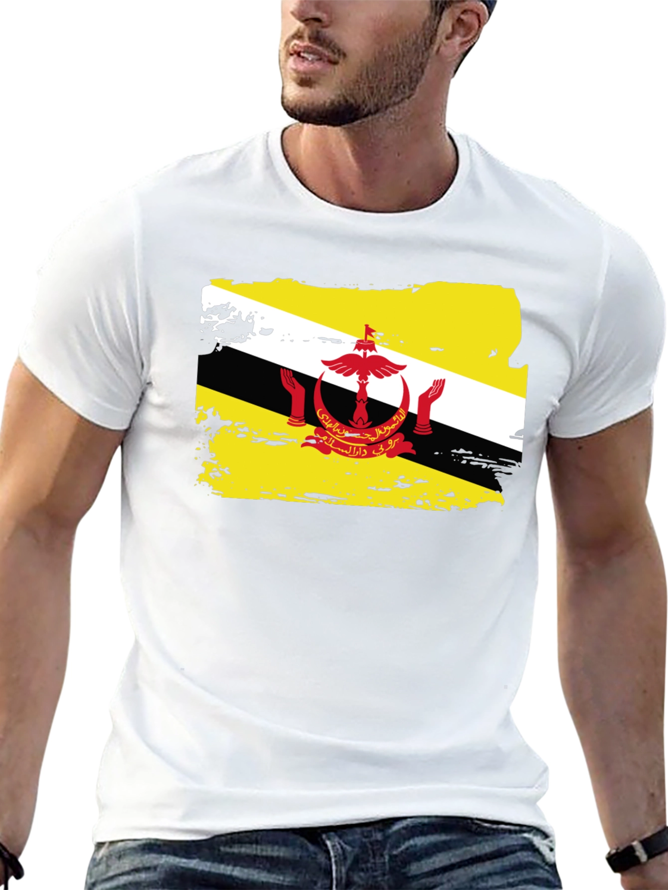 Brunei Flag T-Shirt - Distressed Graphic Tee