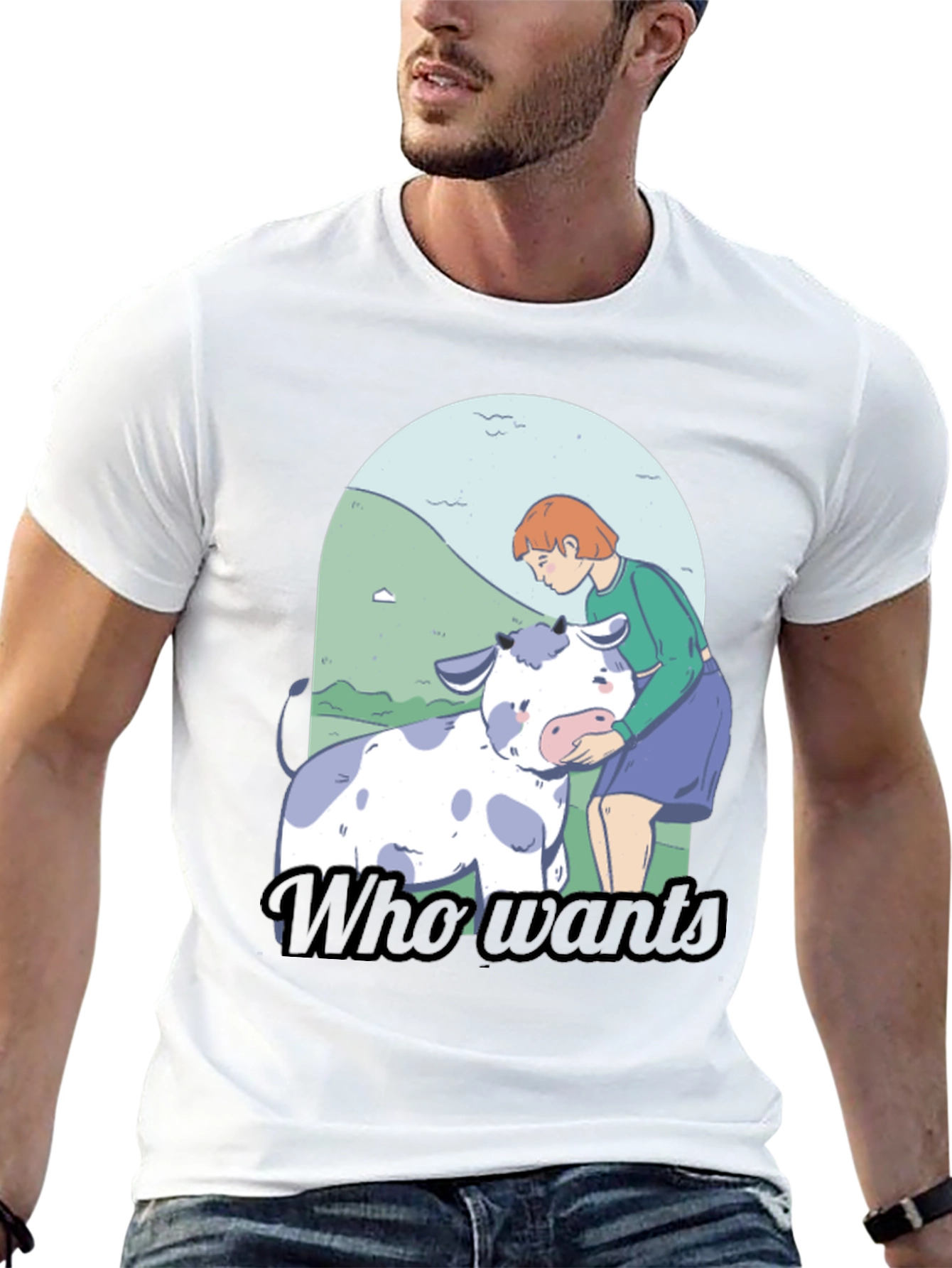 Cow Lover T-Shirt - Who Wants Graphic Tee