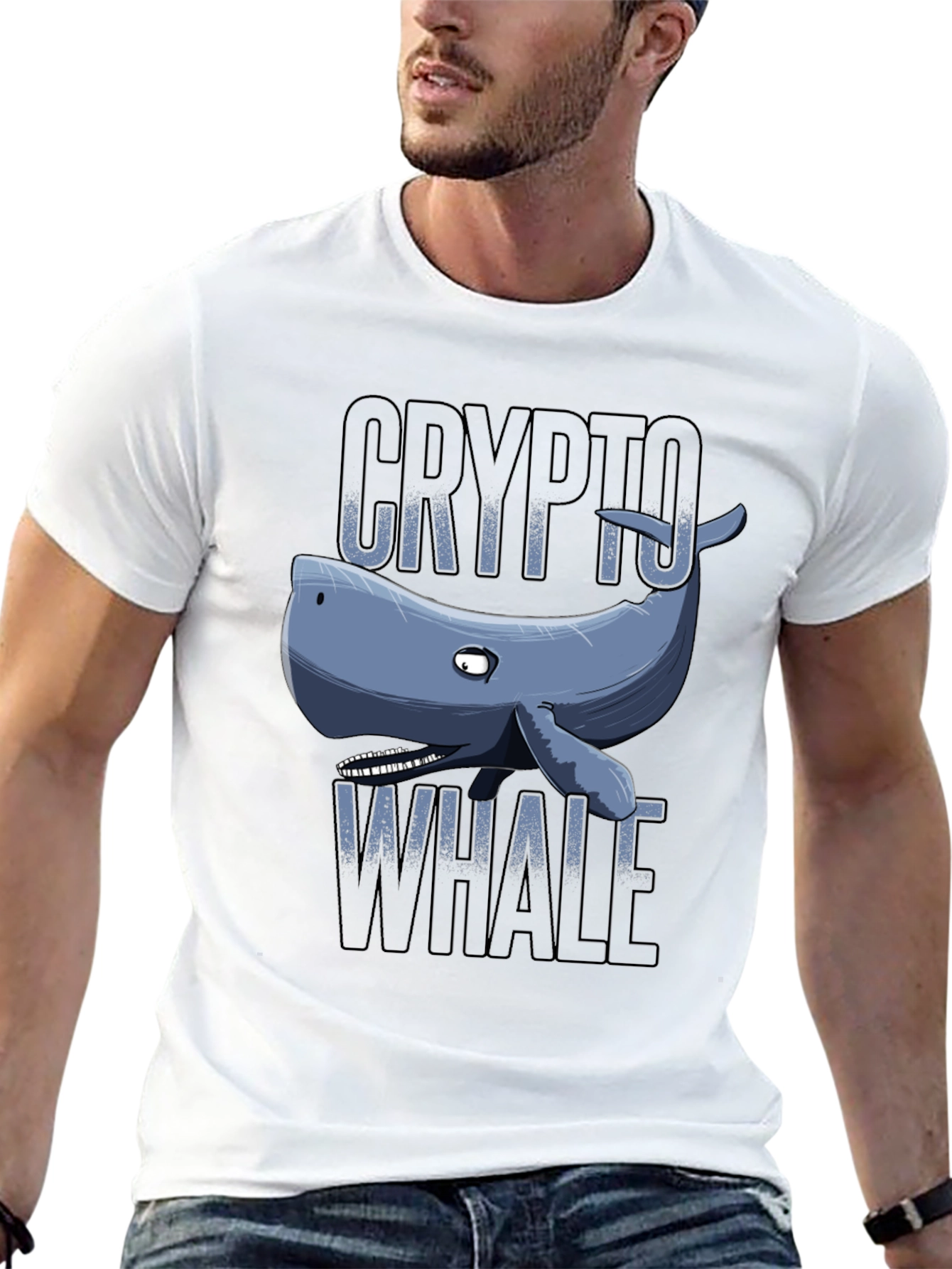 Crypto Whale Graphic Tee - Black