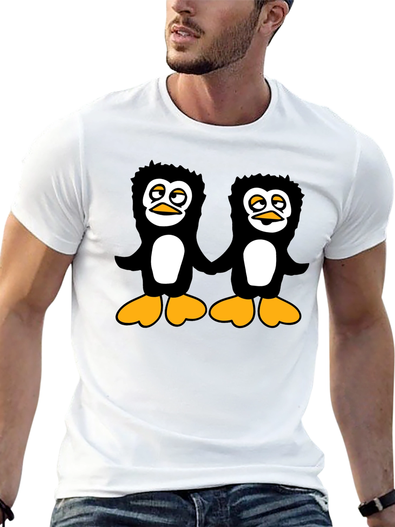 Penguin Pals Black T-Shirt - Fun Graphic Tee