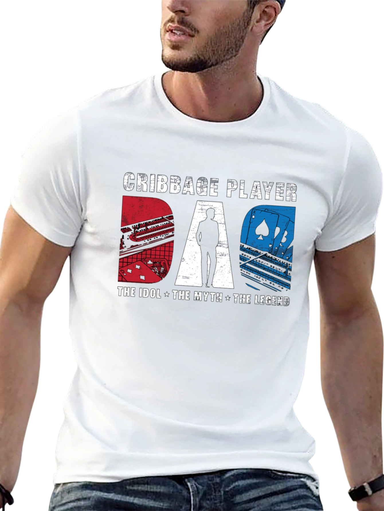 Cribbage Player Dad: The Idol Myth Legend T-Shirt