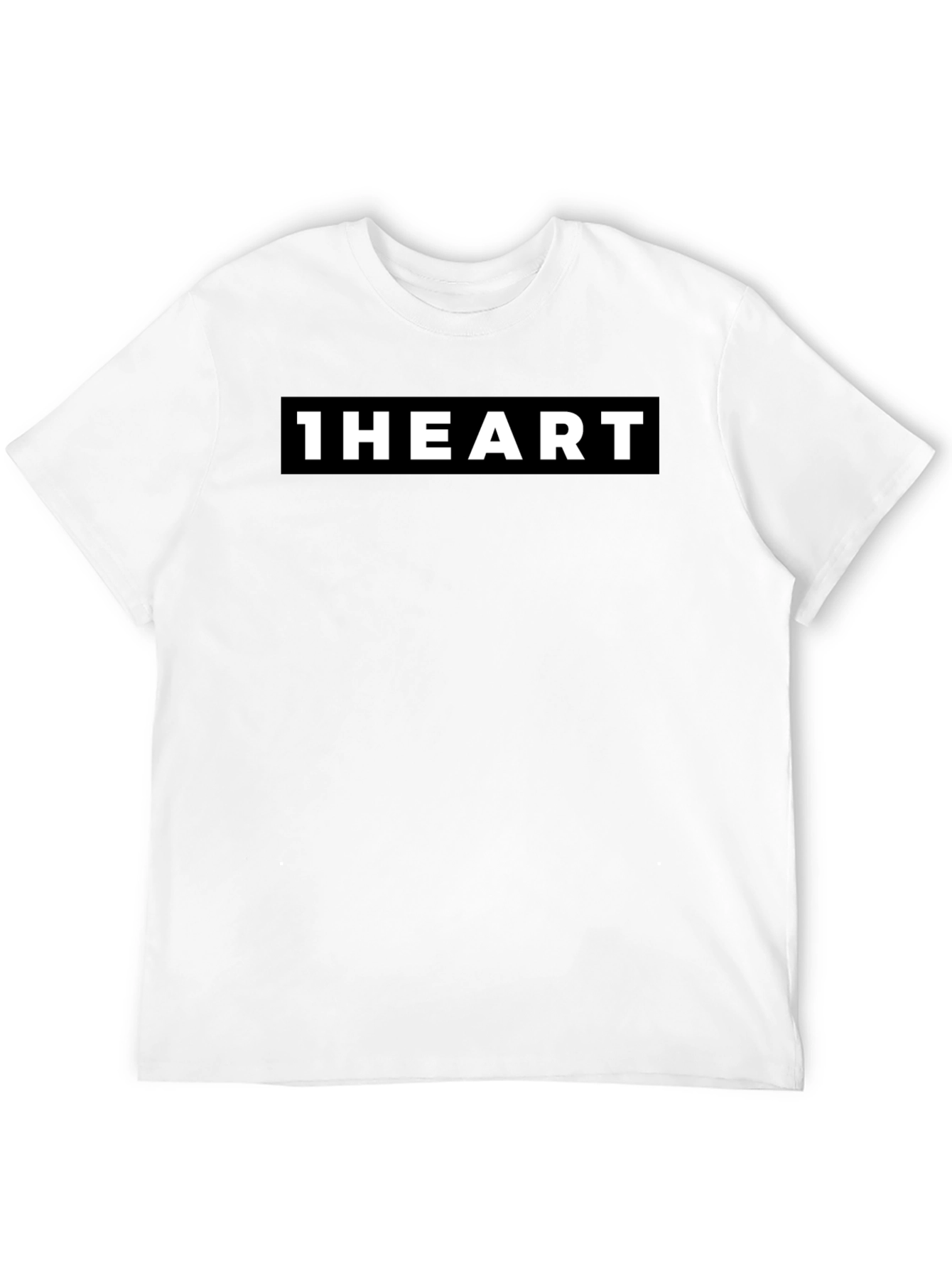 1HEART Black Crew Neck Graphic Tee