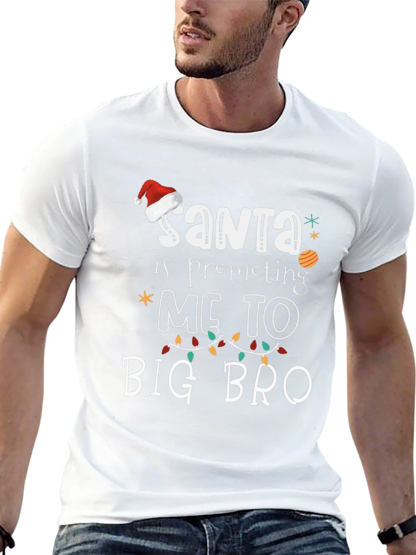 Santas Promoting Me to Big Bro Christmas T-Shirt