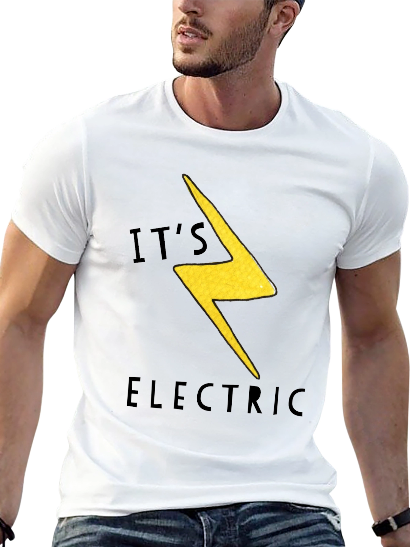 Its Electric Bolt T-Shirt - Black Graphic Tee