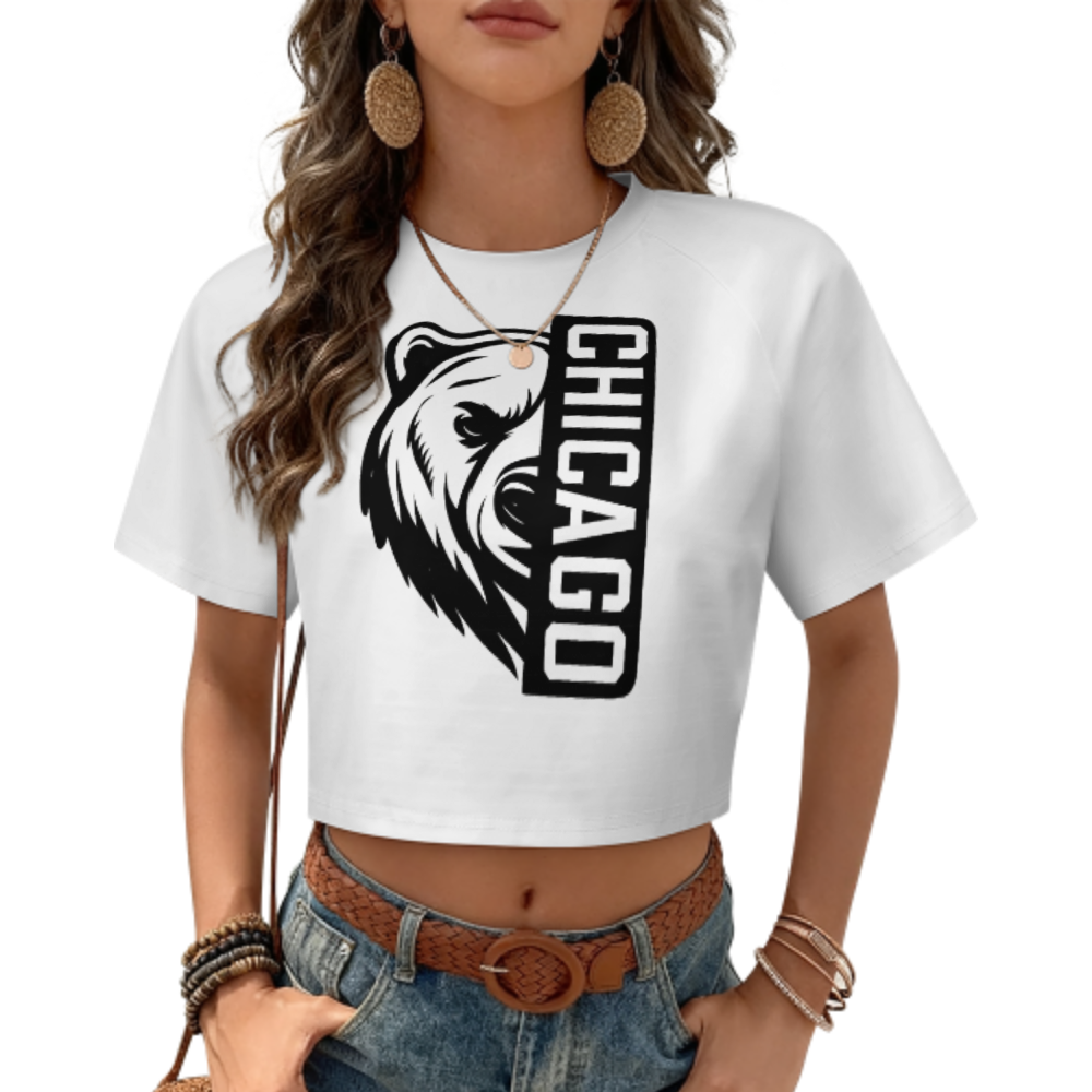 Chicago Bear Graphic Shirt – Fierce Urban Wildlife Retro Tee(z1128)