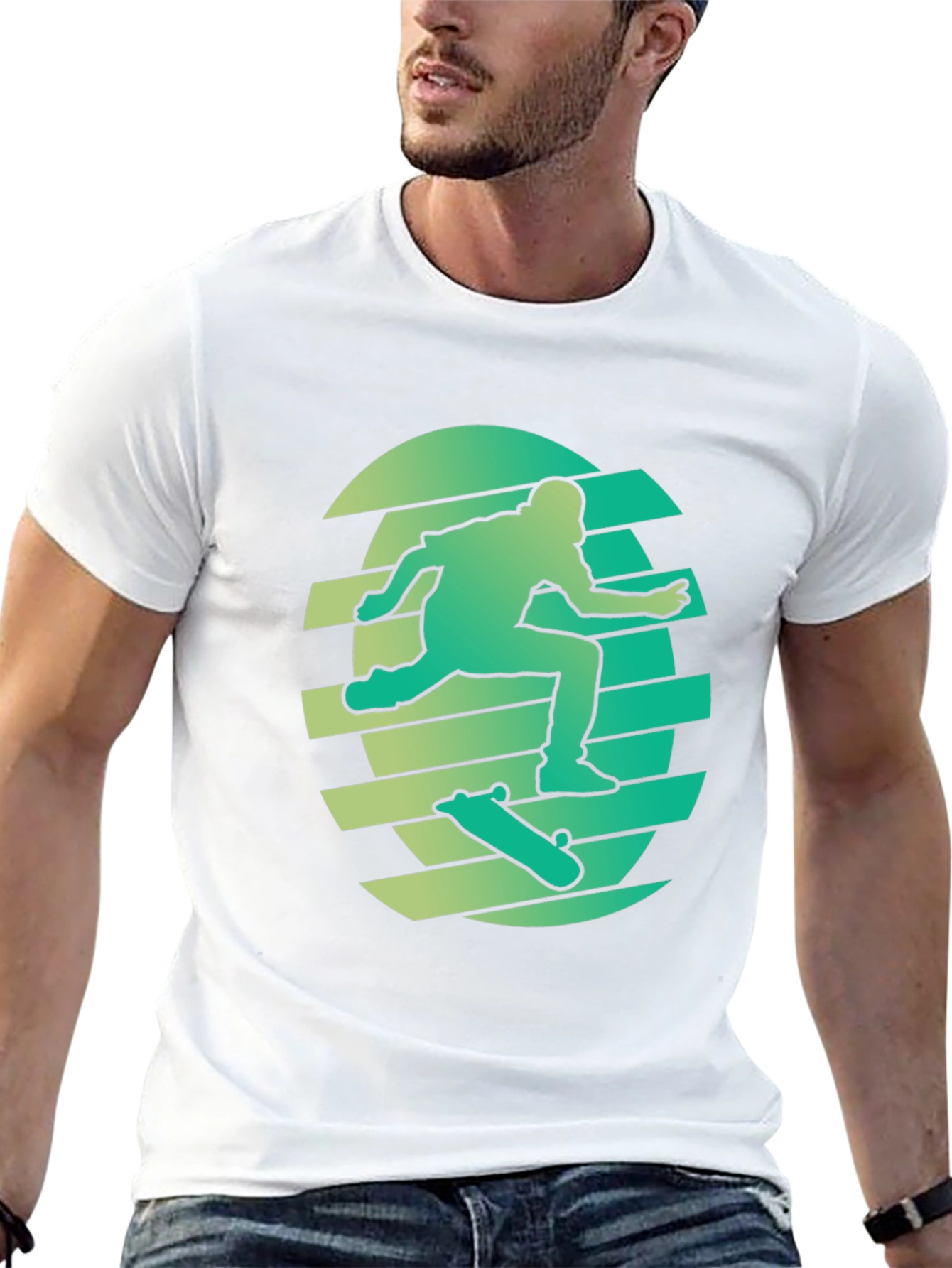 Skateboarder Graphic Tee - Cool Style