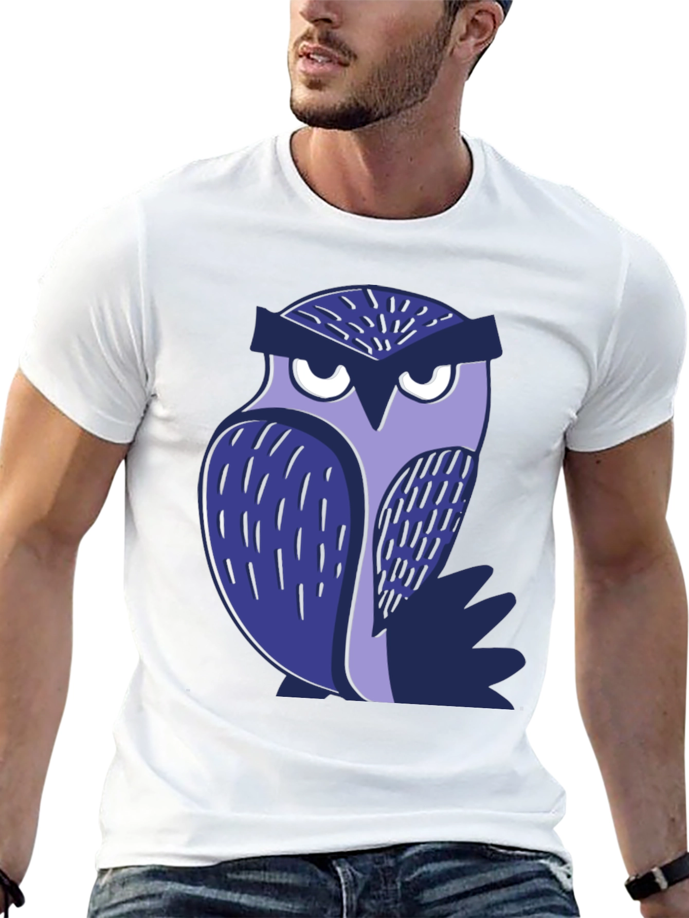 Cool Owl Graphic Tee - Black Unisex T-Shirt