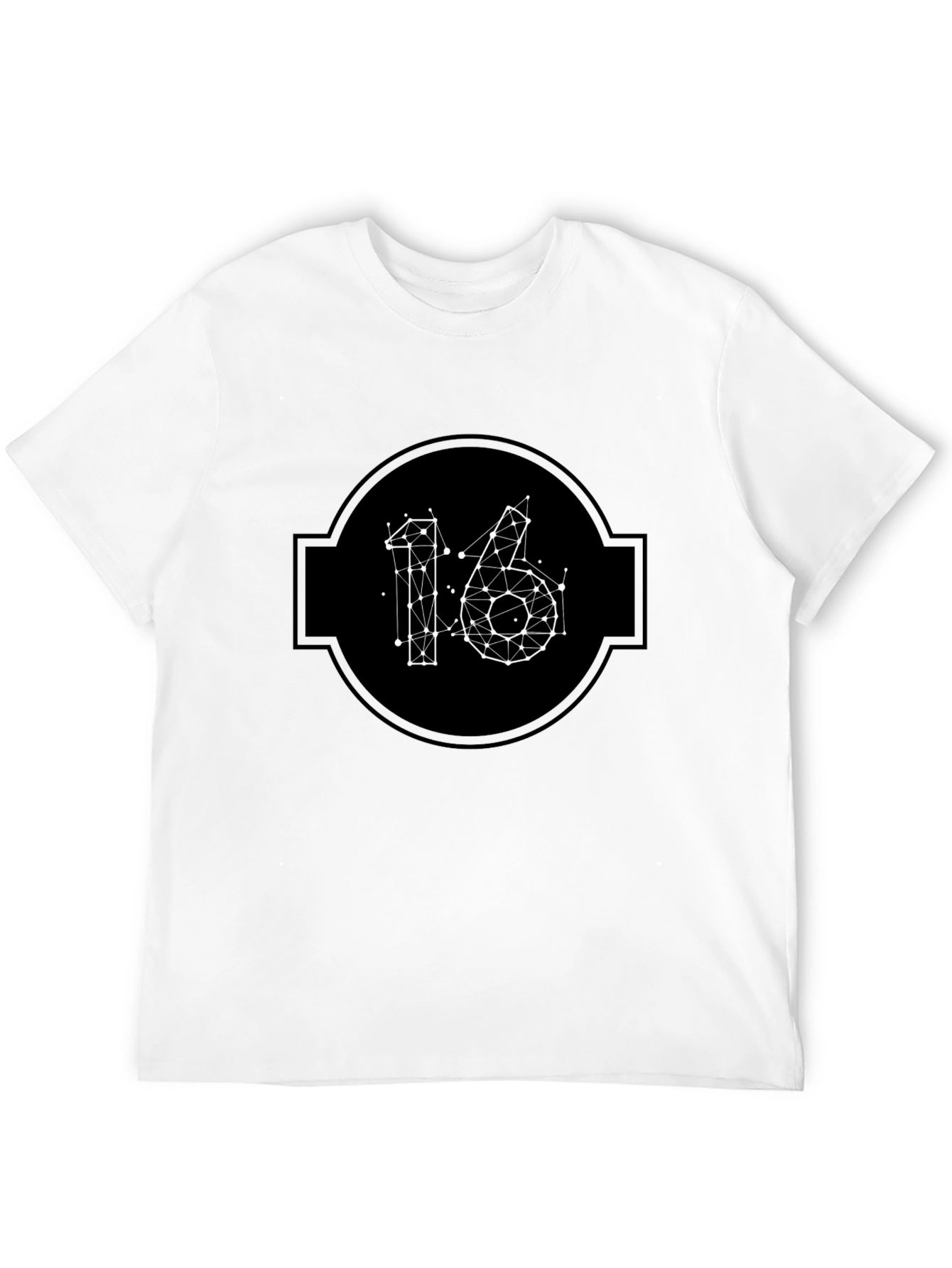 Modern 16 Constellation Graphic Black T-Shirt