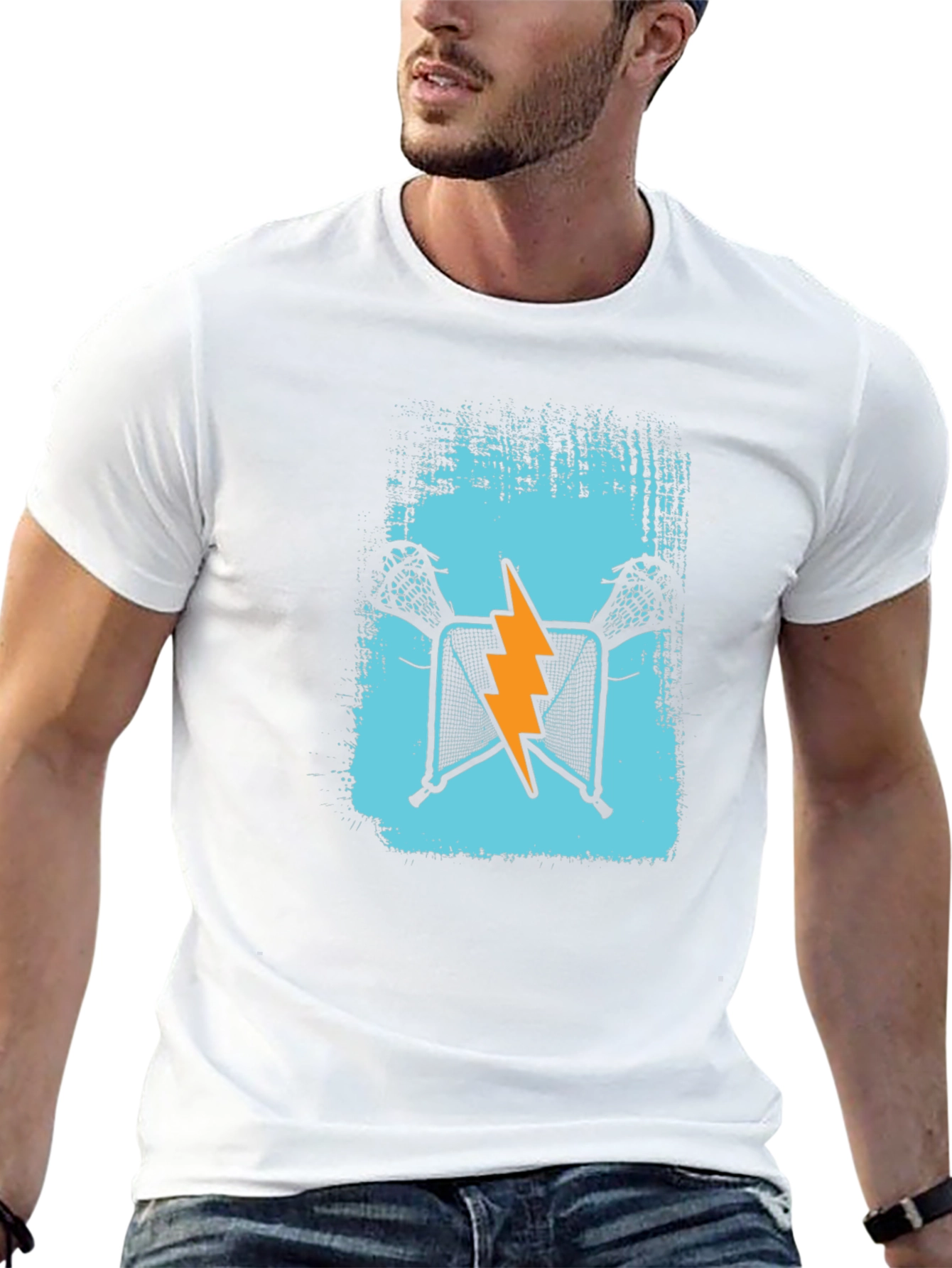Lacrosse Lightning Bolt Graphic T-Shirt
