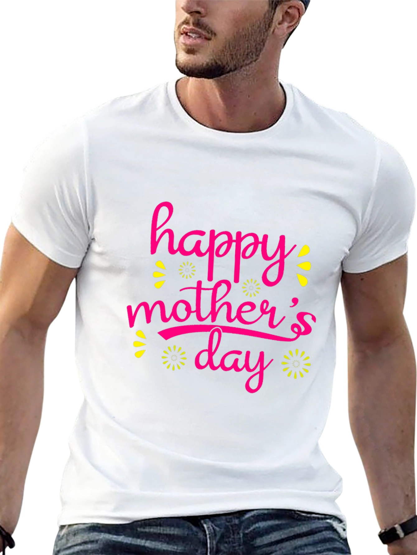 Happy Mothers Day Black T-Shirt