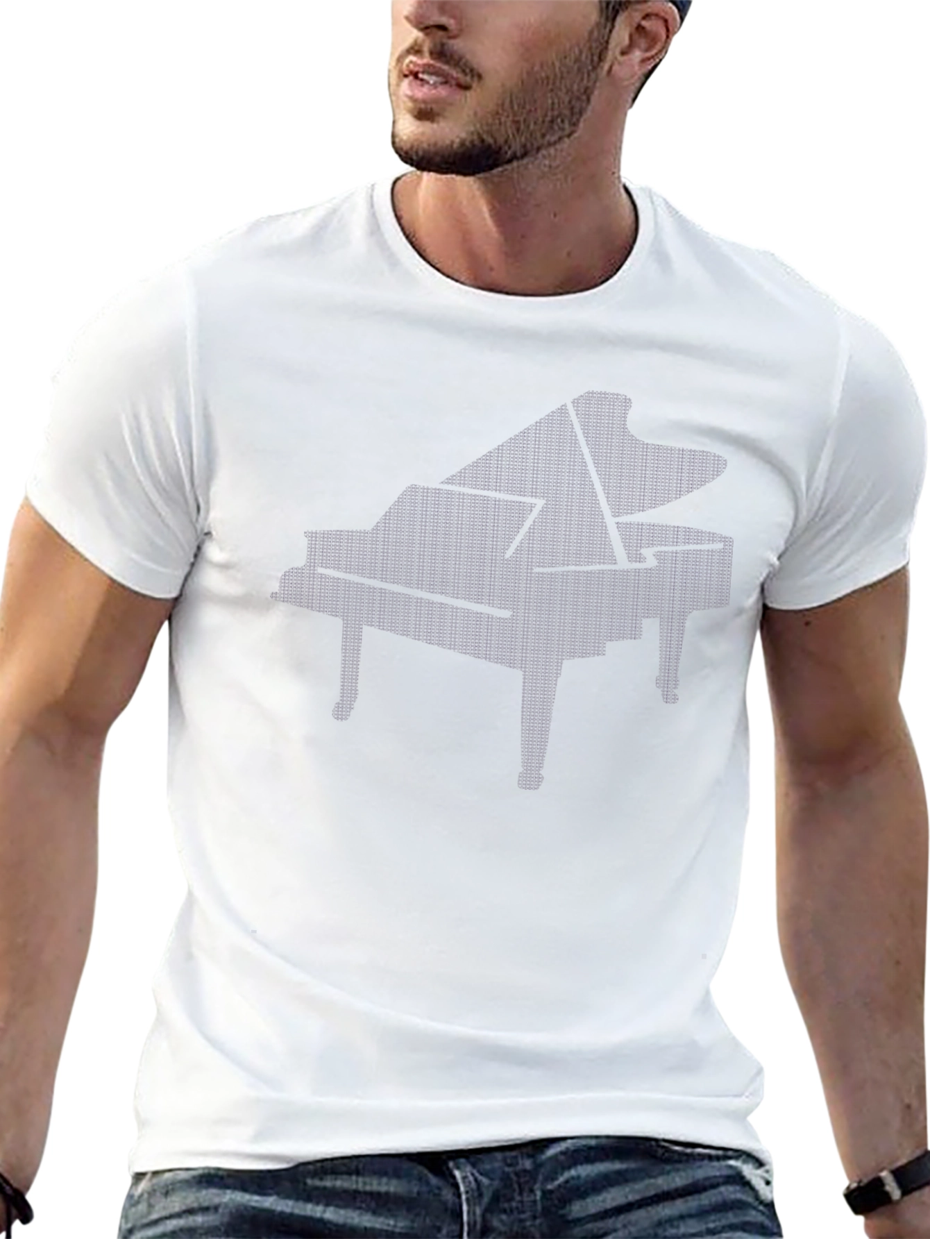 Grand Piano Graphic Tee - Black