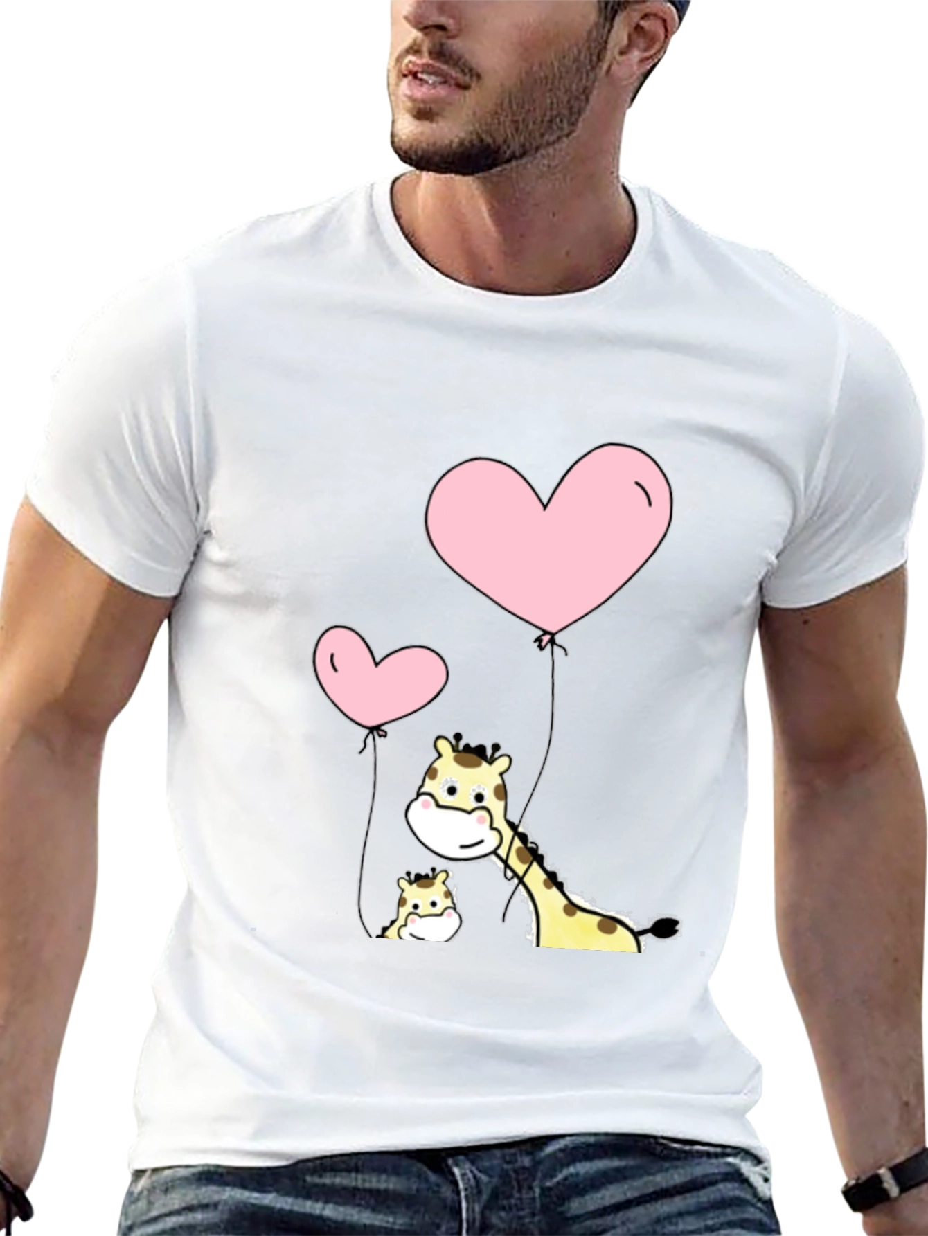 Giraffe Love Heart T-Shirt