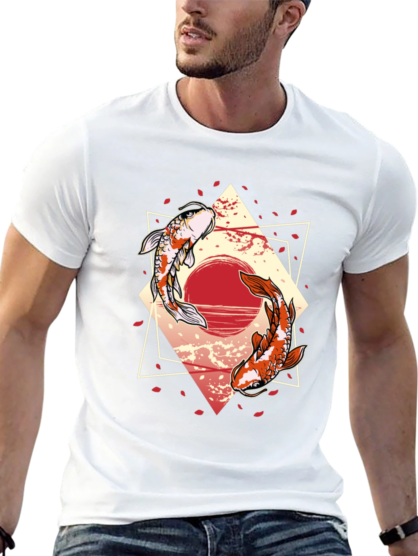 Koi Fish Graphic Tee - Japanese Style T-Shirt