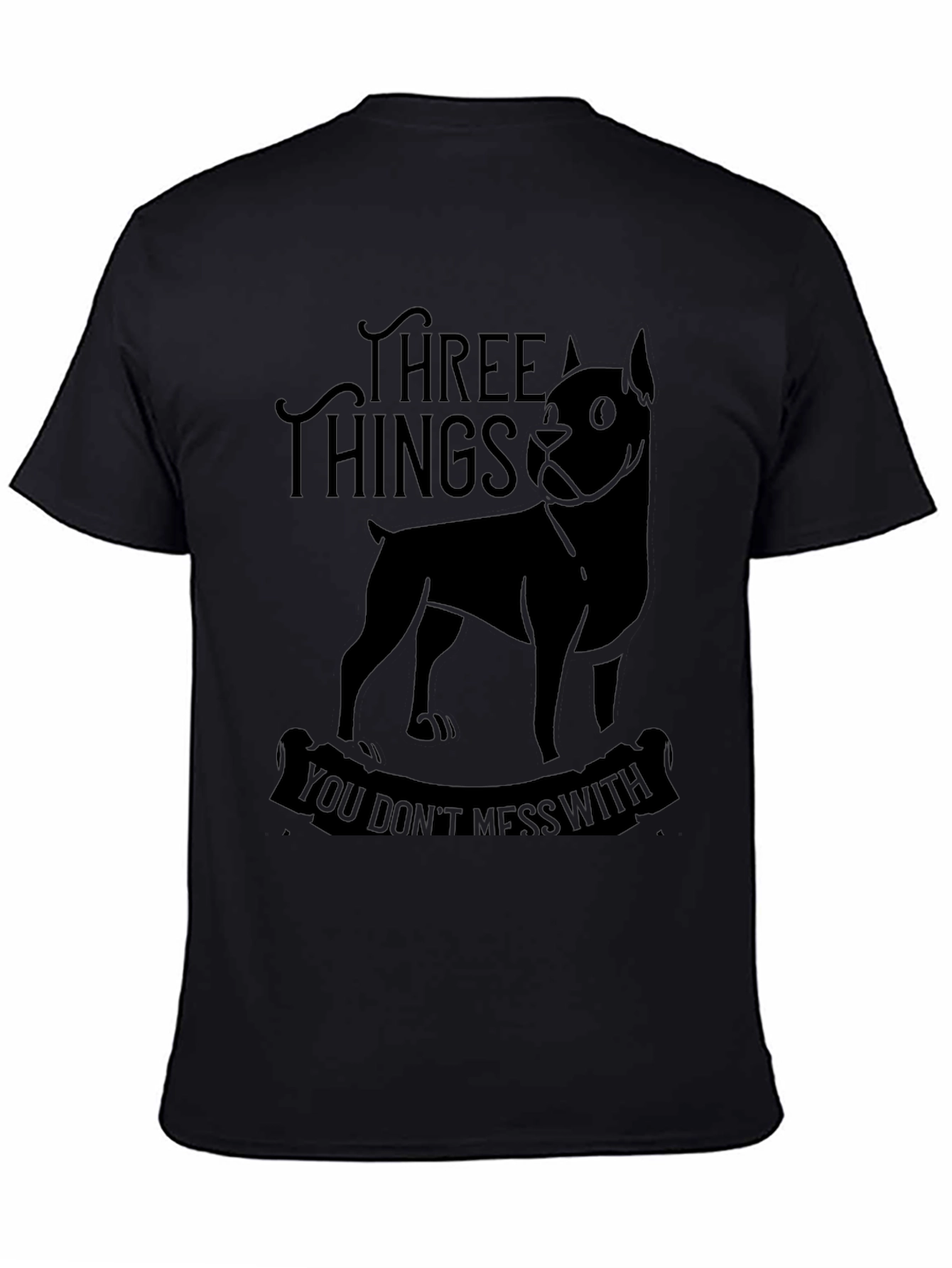 Three Things Dog Graphic Tee - Black