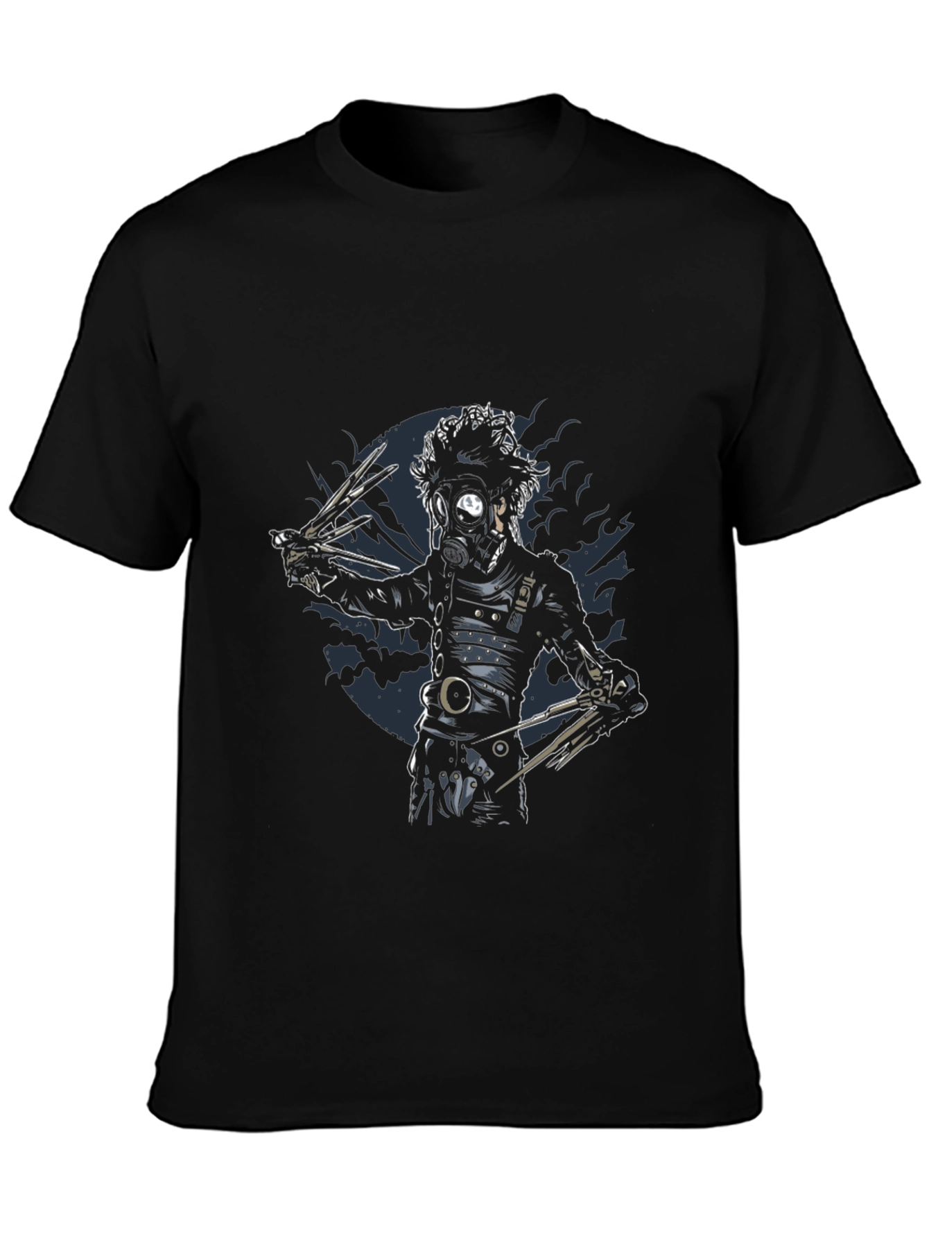 Edward Scissorhands Graphic Print Black T-Shirt