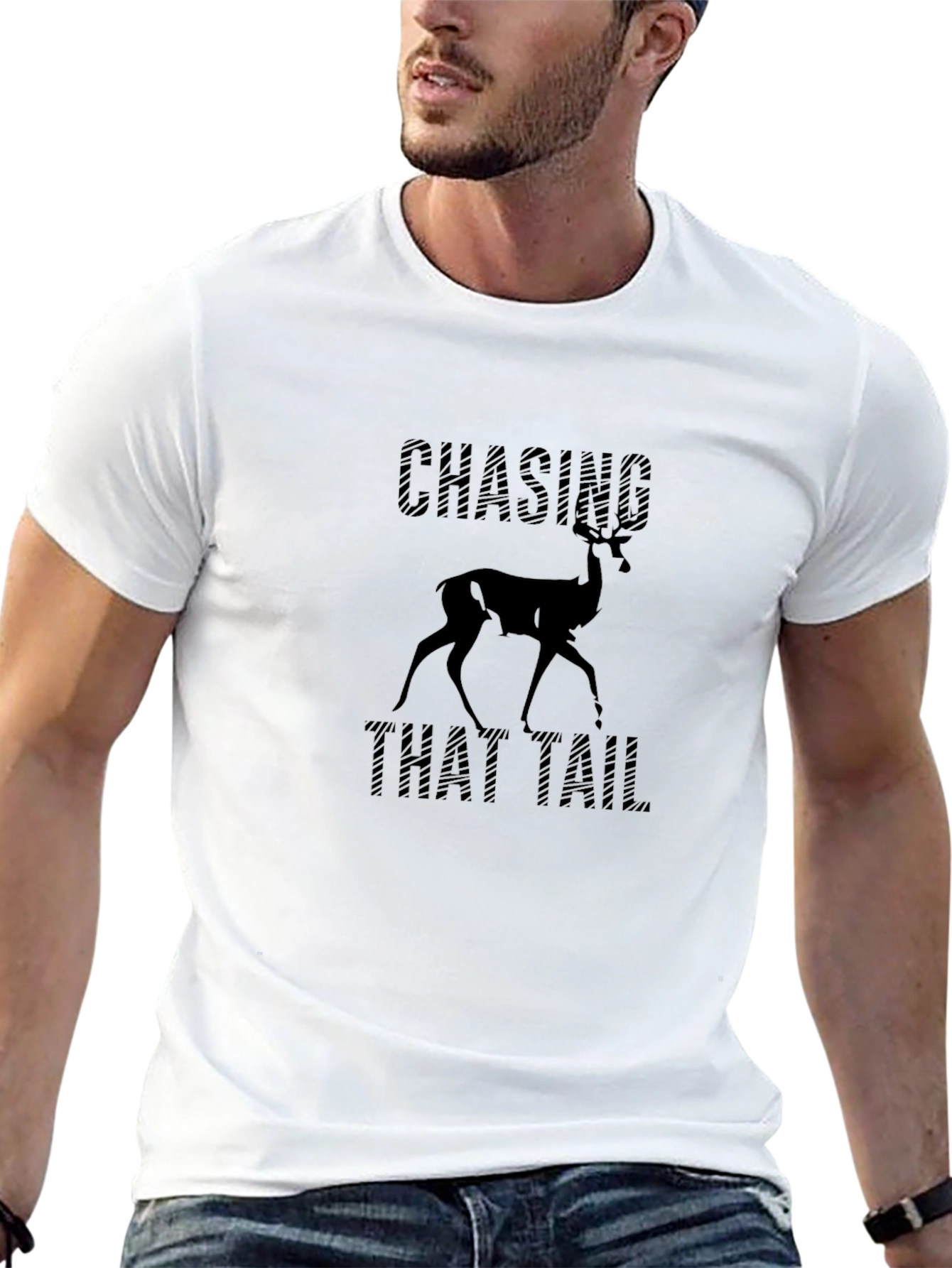 Chasing That Tail Deer Graphic T-Shirt