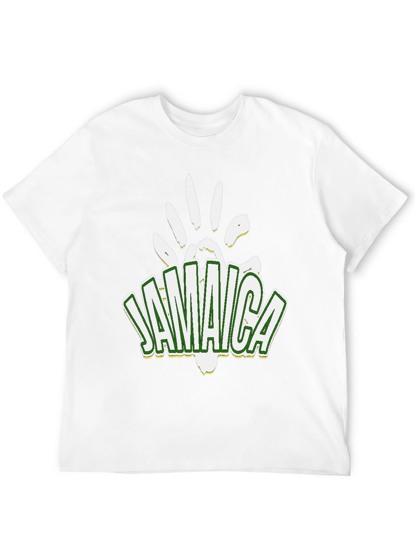 Jamaica Handprint Graphic Black T-Shirt
