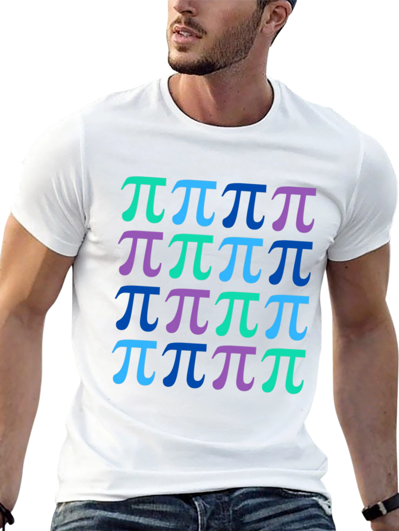 Pi Symbol Pattern Graphic Tee