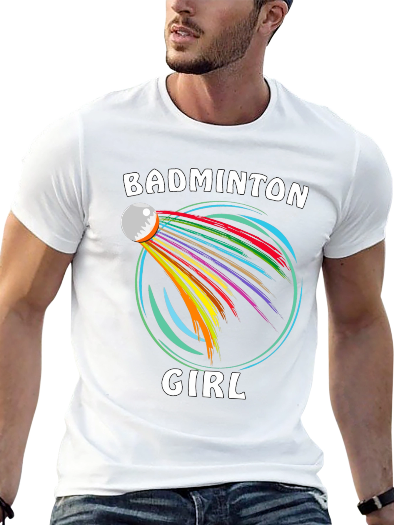 Badminton Girl T-Shirt Sporty Graphic Tee