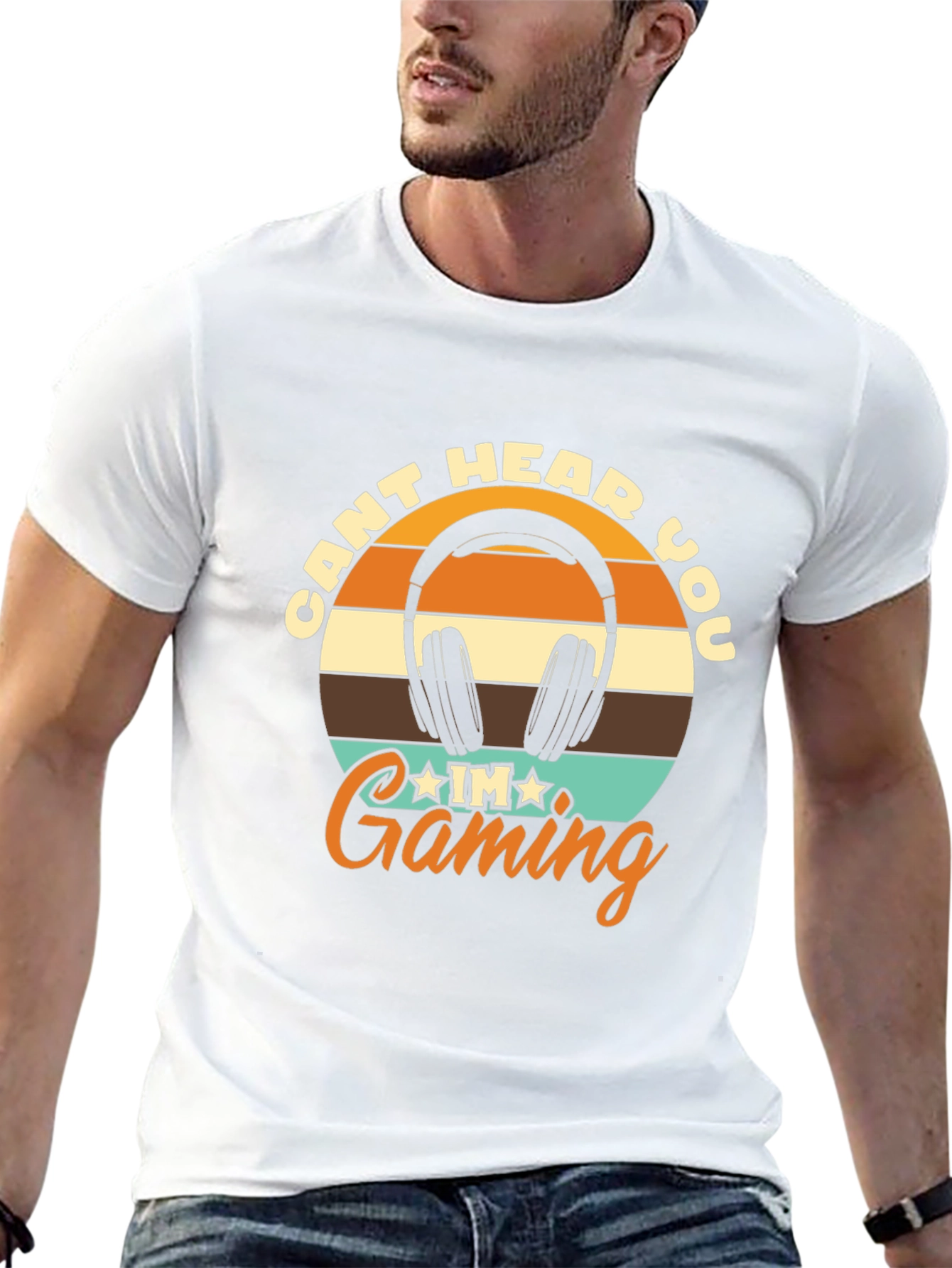 Cant Hear You Gaming Black T-Shirt
