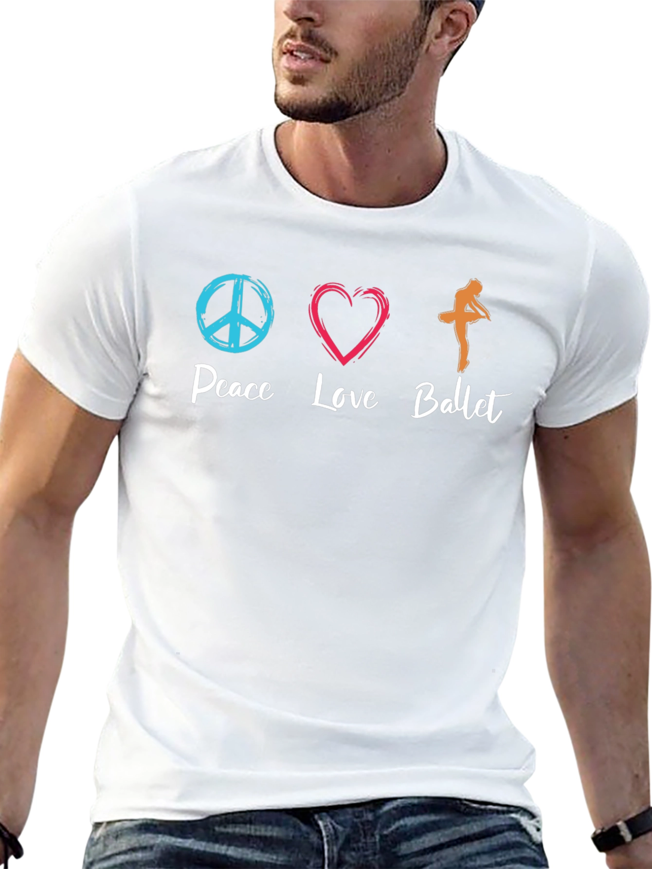 Peace Love Ballet Graphic T-Shirt