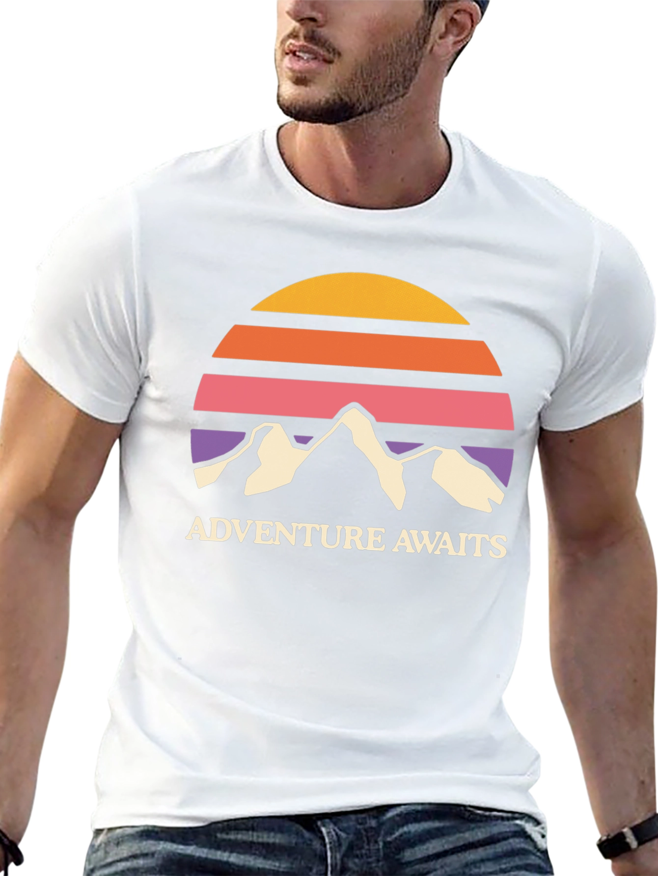 Adventure Awaits Retro Mountain T-Shirt