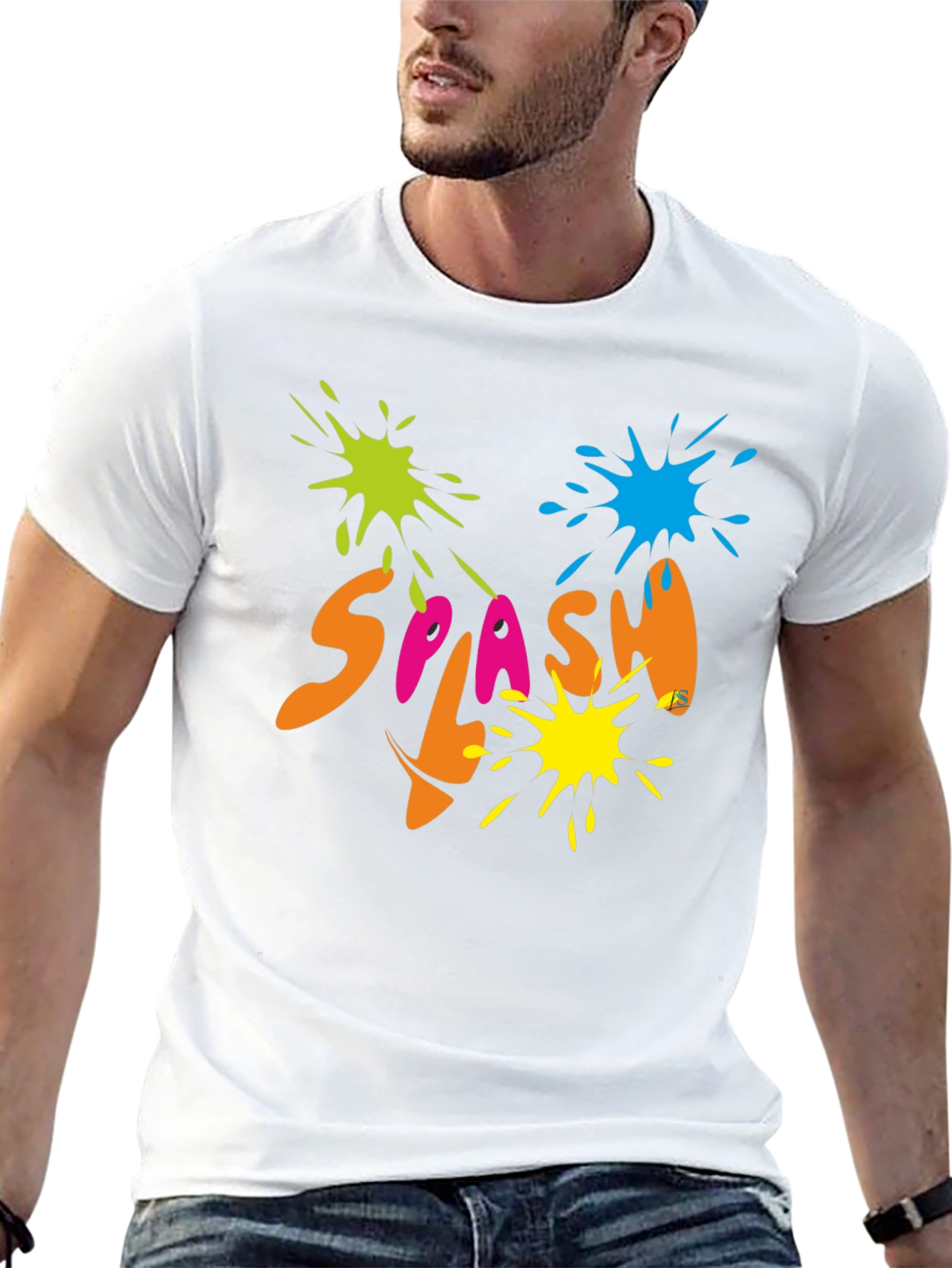 Splash Graphic Black T-Shirt