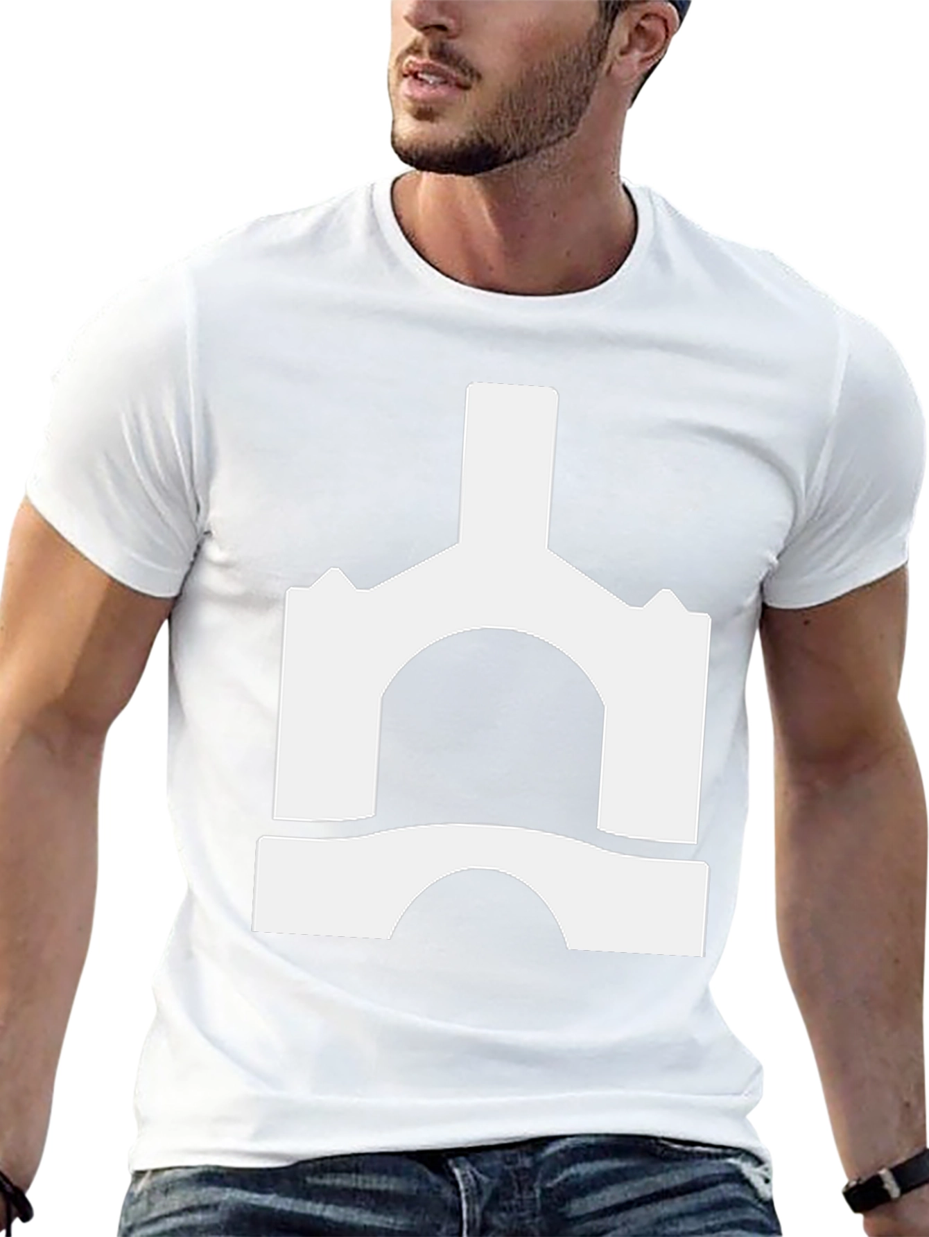 Abstract Castle Graphic Tee - Black Unisex T-Shirt