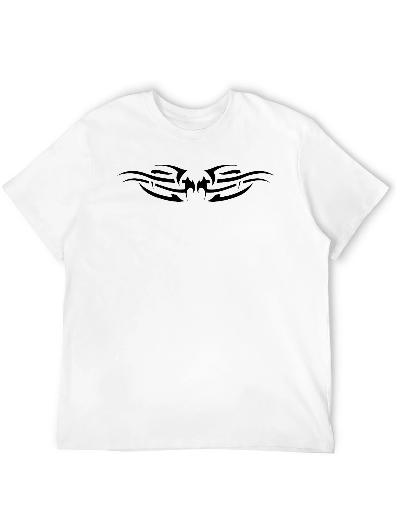 Mens Black Tribal Tattoo Graphic Tee Shirt