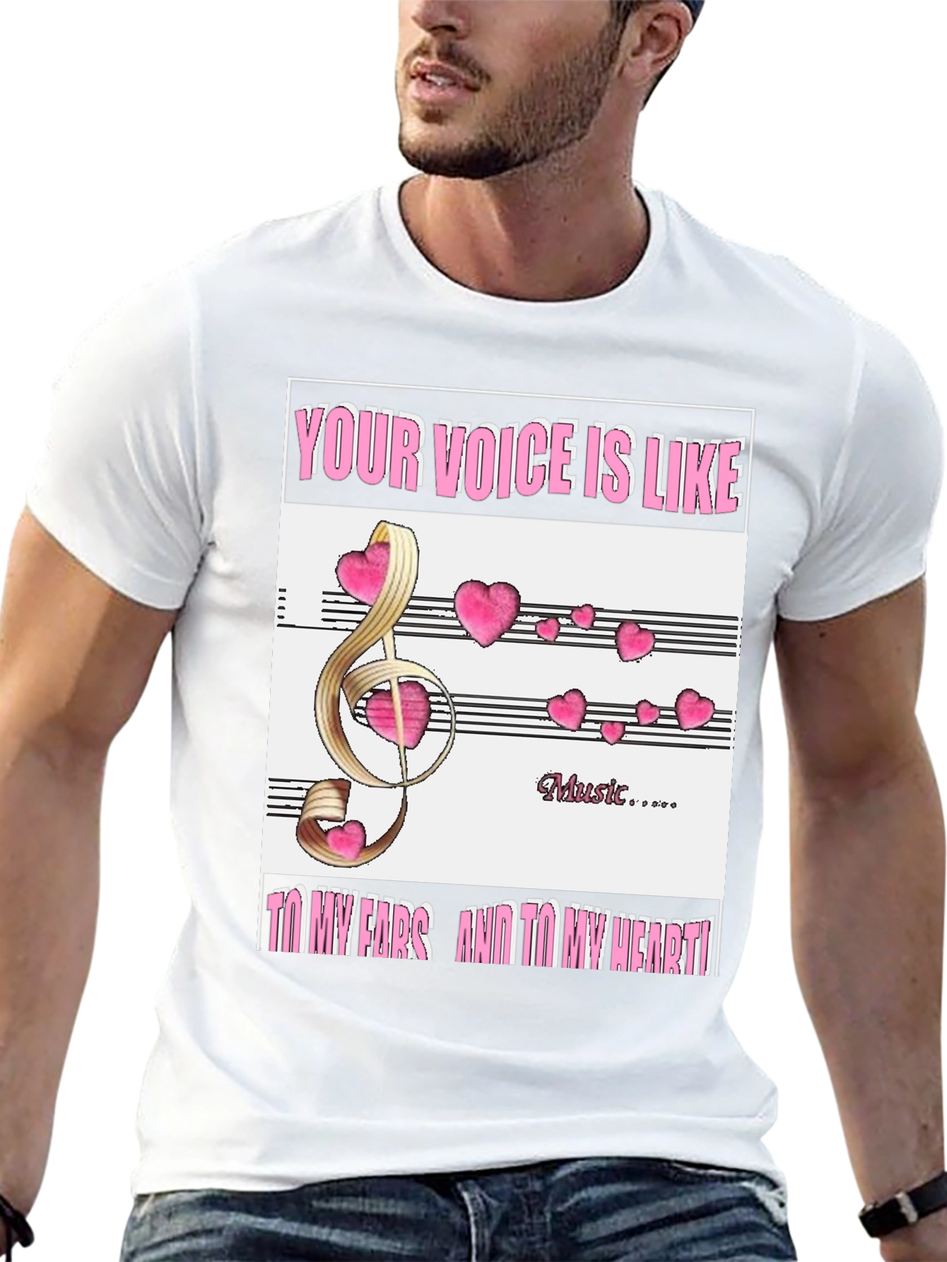 Musical Heart T-Shirt - Express Your Love of Music!