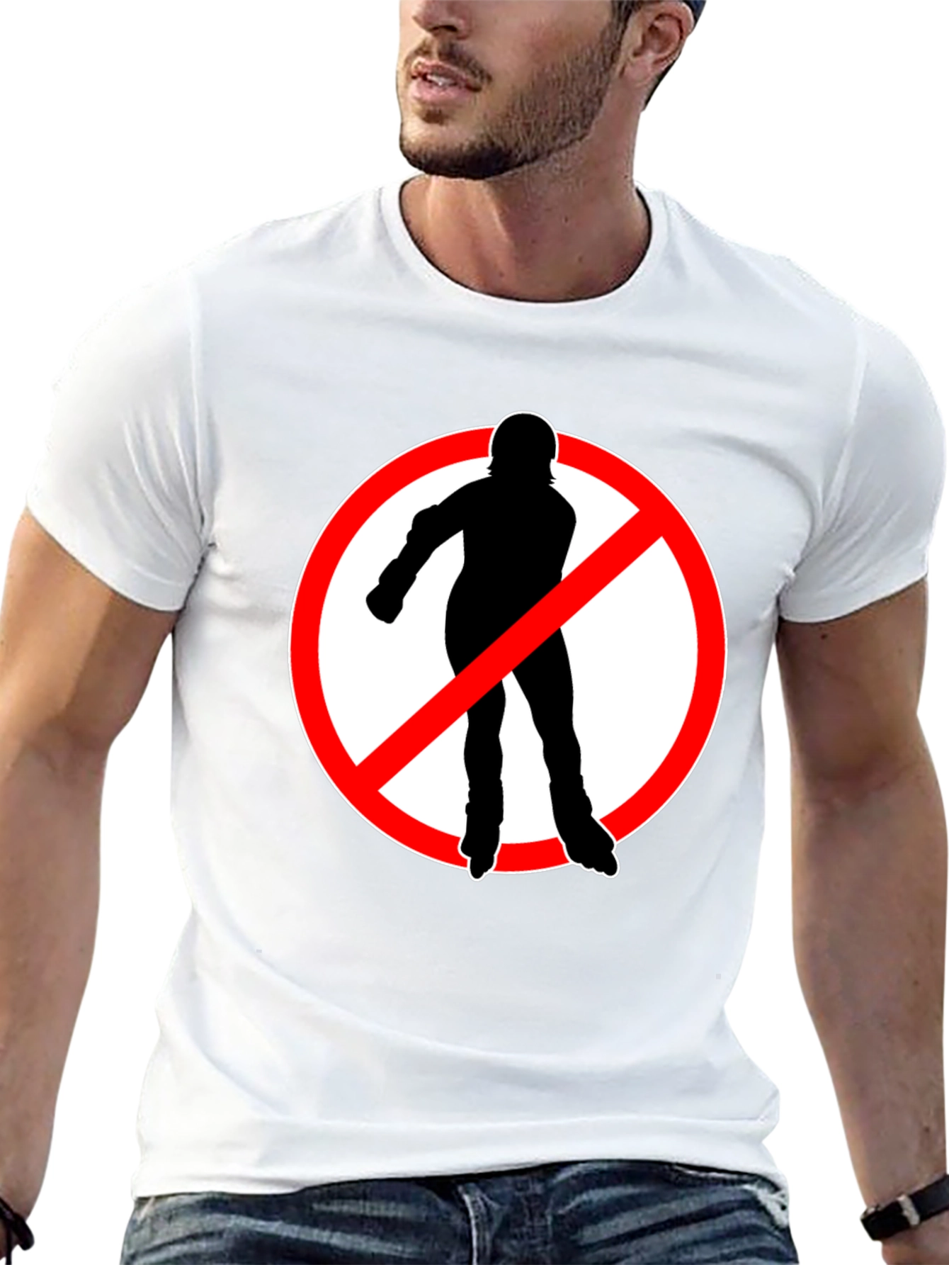 No Rollerblades T-Shirt - Black Cotton Tee