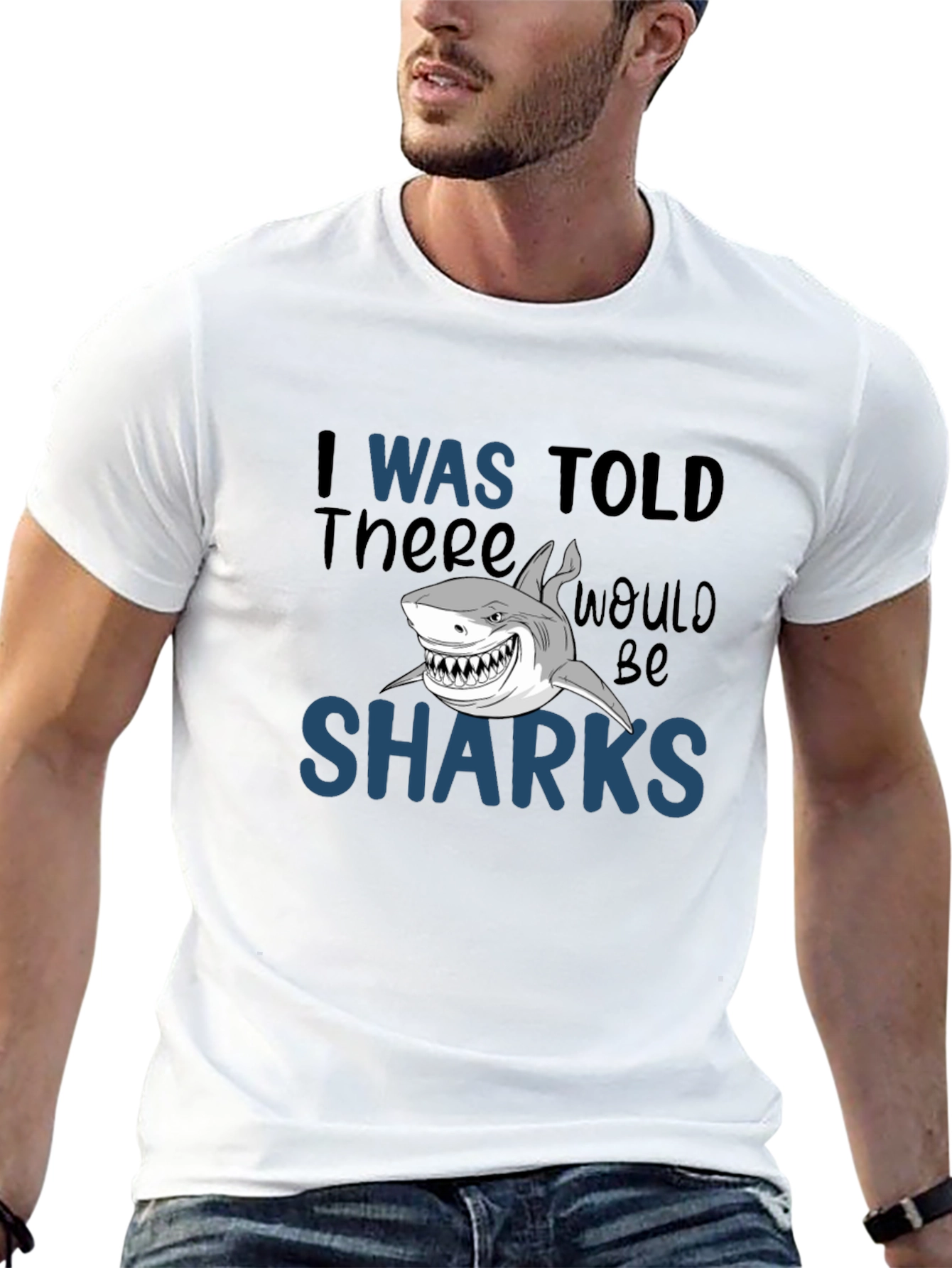 Shark Graphic T-Shirt - Humorous Design