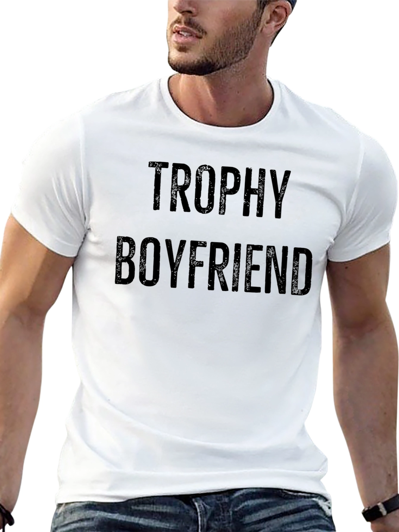 Trophy Boyfriend Graphic Tee - Black