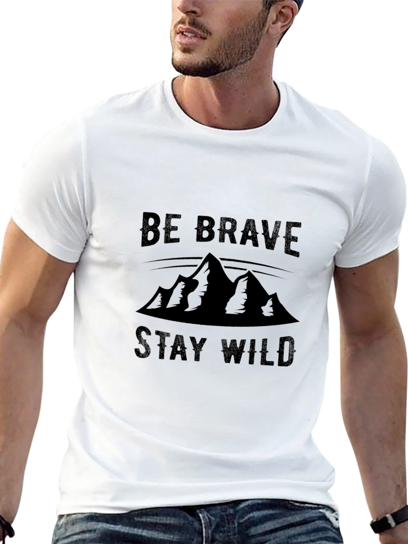 Be Brave Stay Wild Mountain Graphic Tee