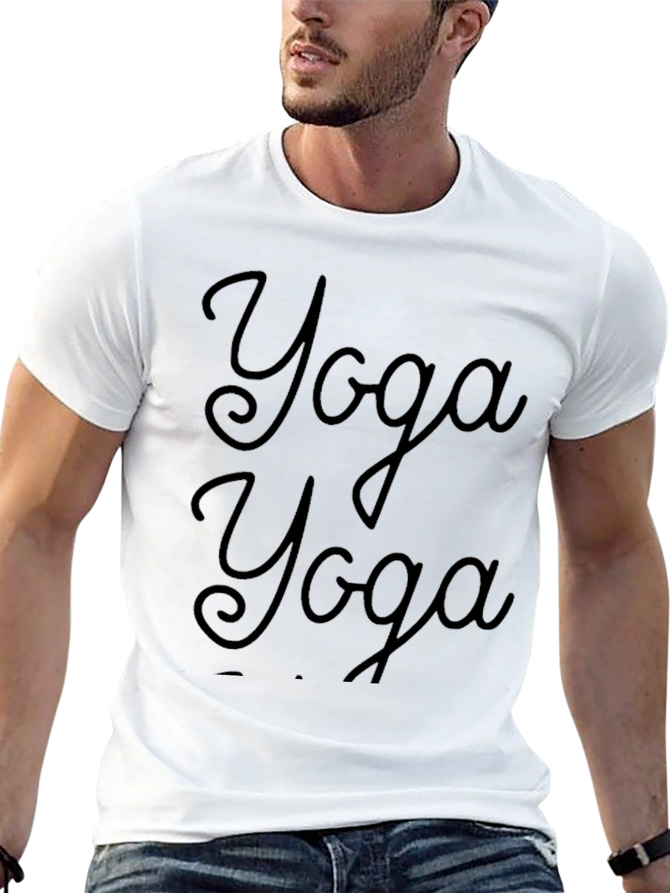 Yoga Graphic T-Shirt - Comfortable Black Tee