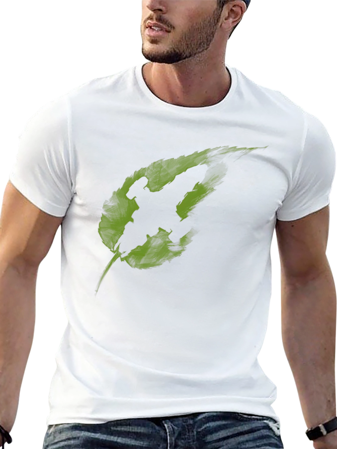 Leaf Silhouette Graphic Print Tee