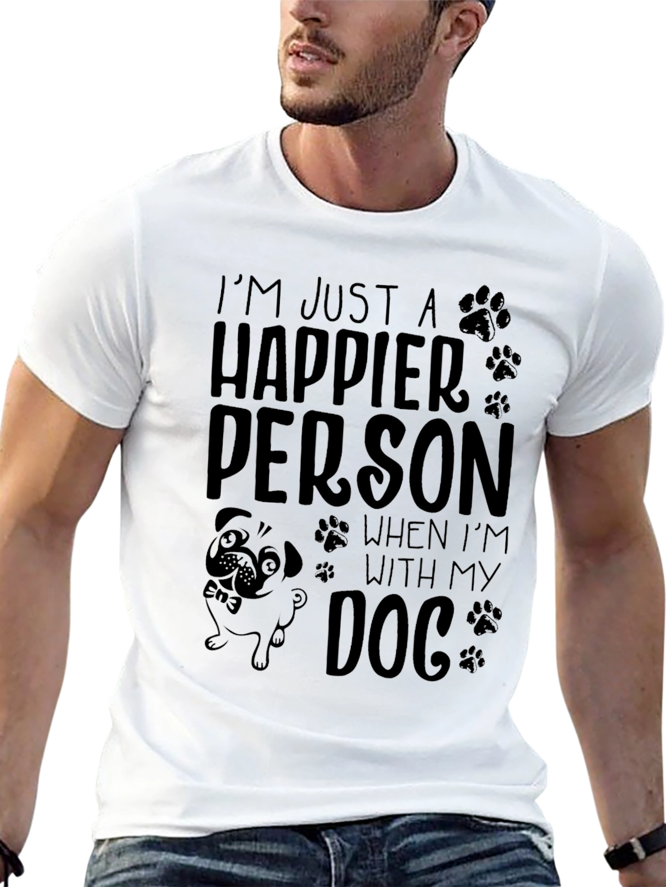 Happier Person Dog T-Shirt