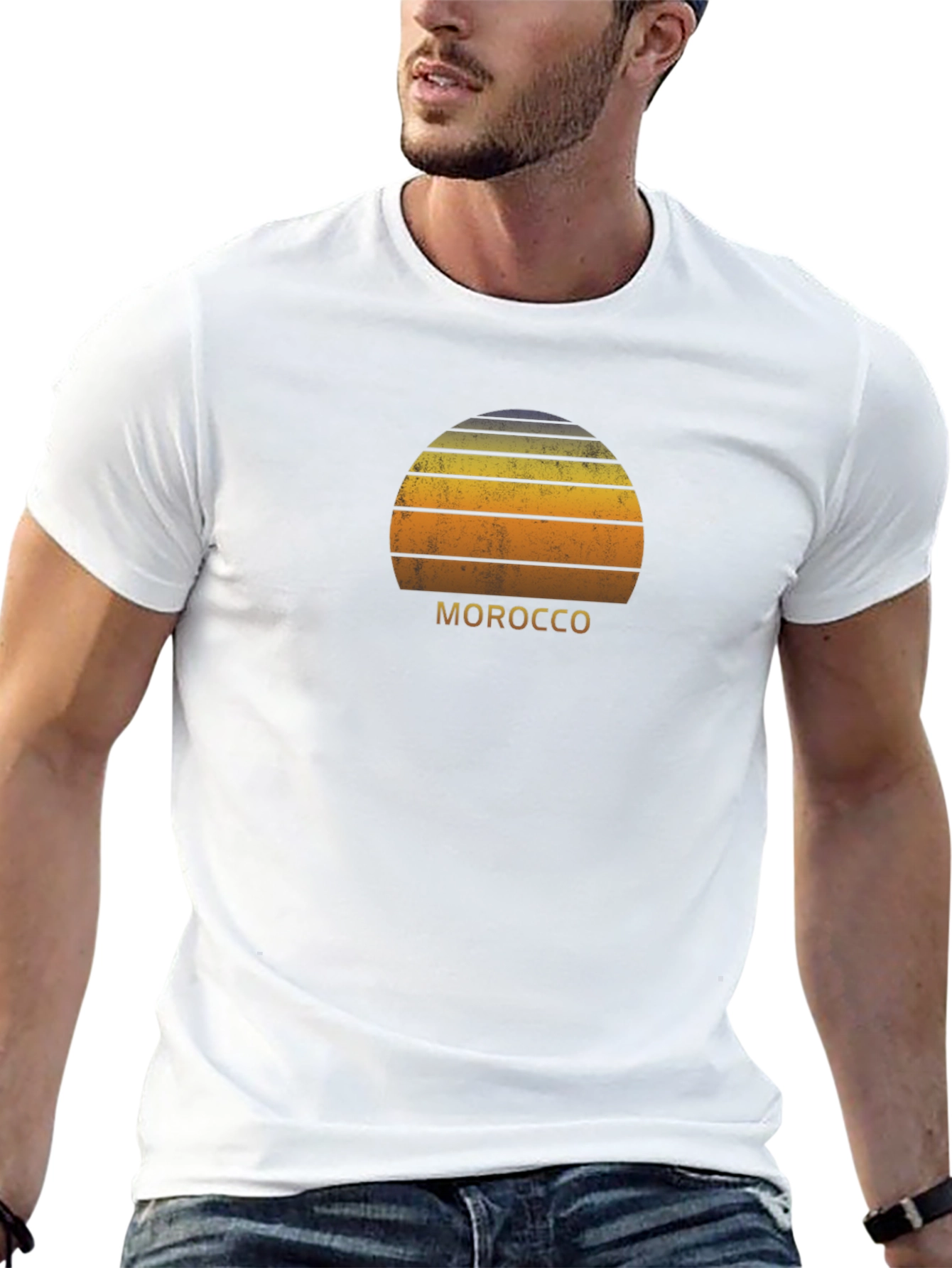 Morocco Sunset T-Shirt - Retro Graphic Tee