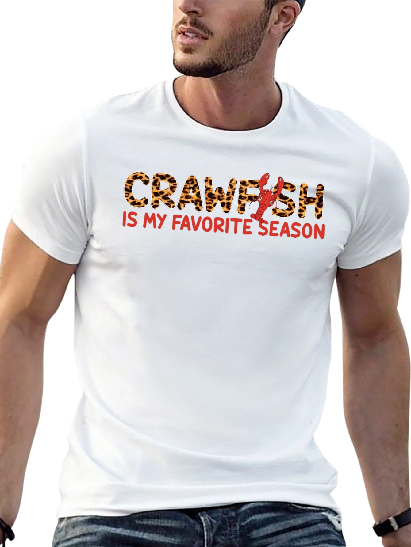 Crawfish Season T-Shirt - Leopard Print