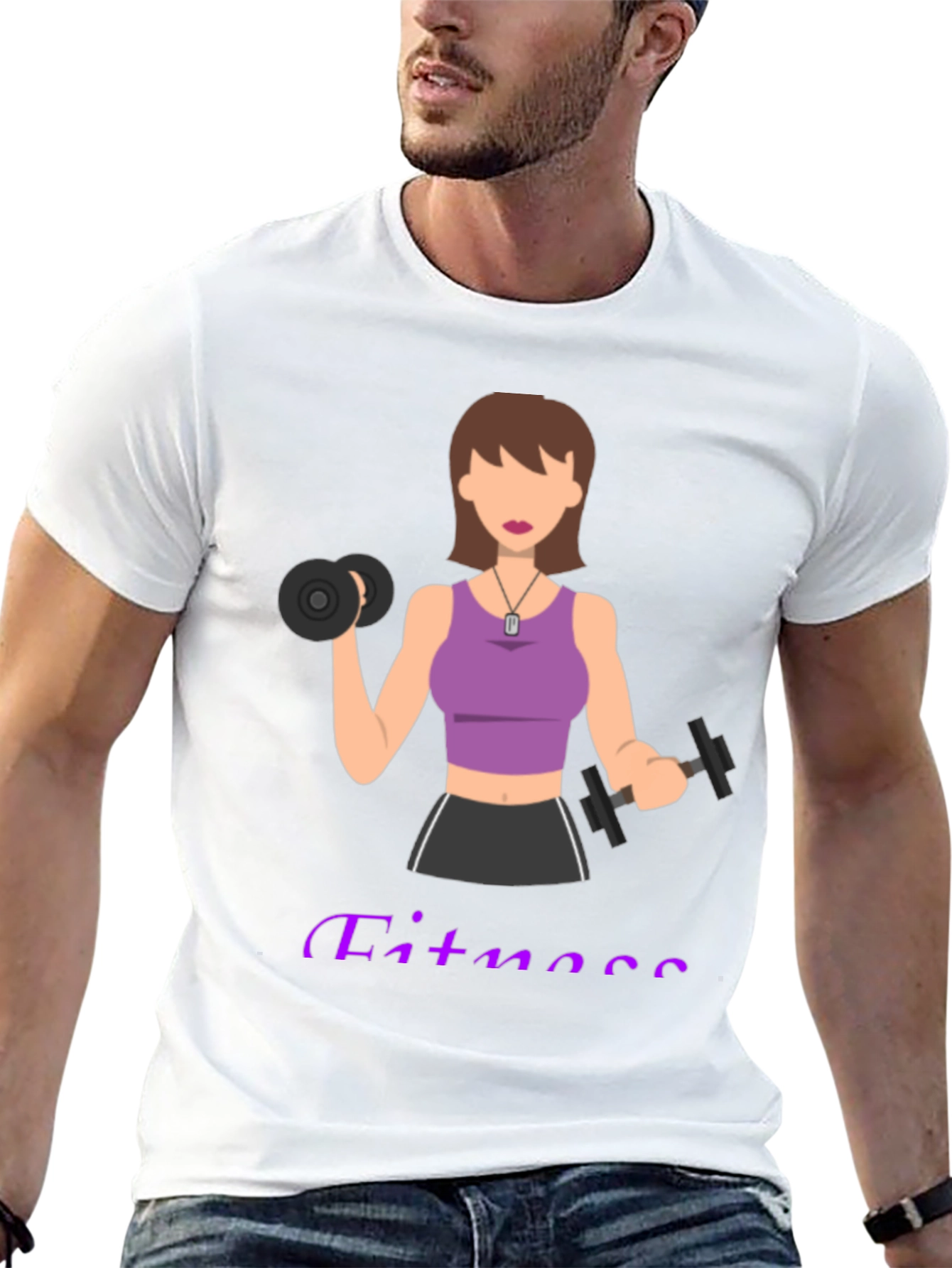 Fitness Woman Graphic T-Shirt - Workout Motivation Tee