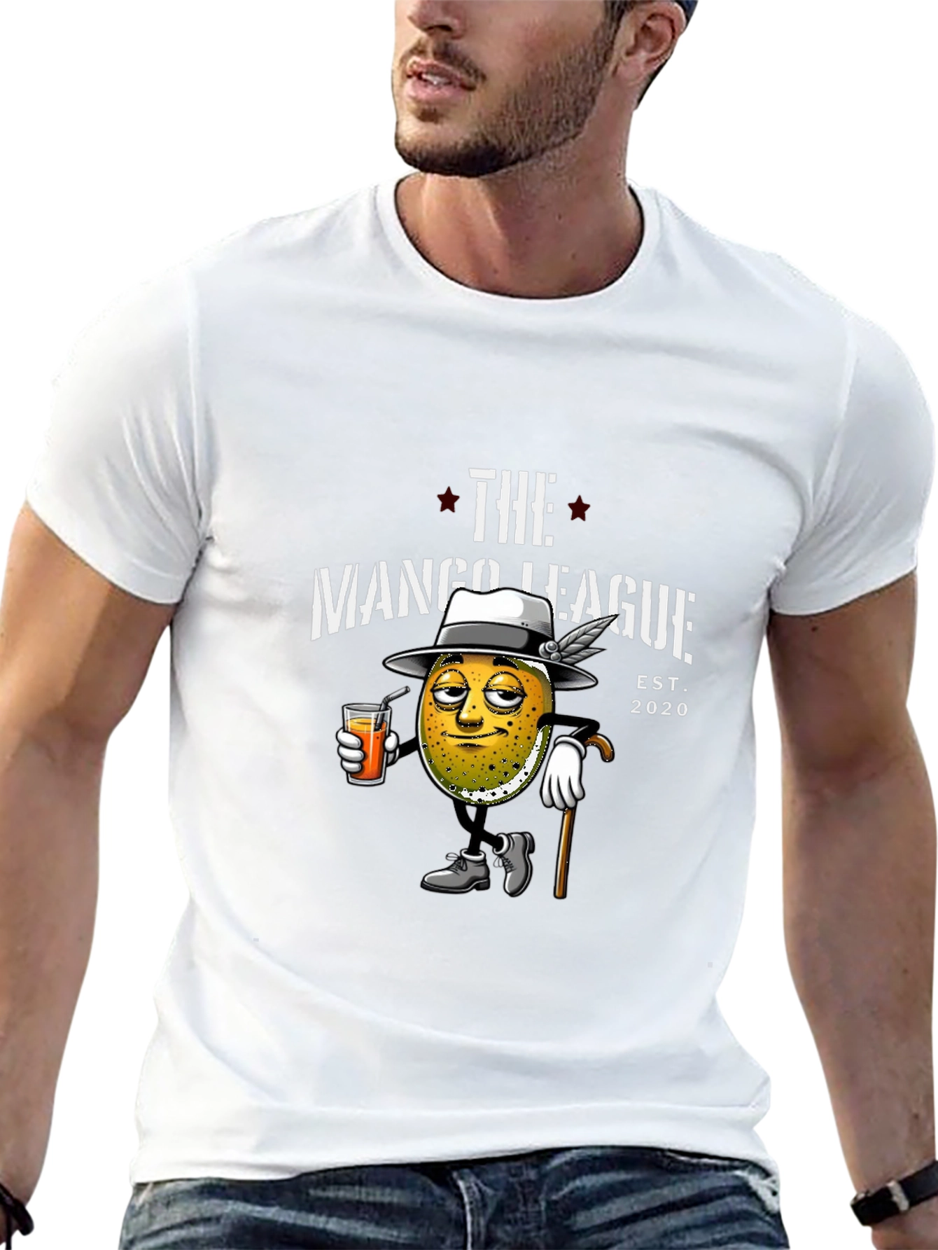 The Mango League Black Graphic T-Shirt