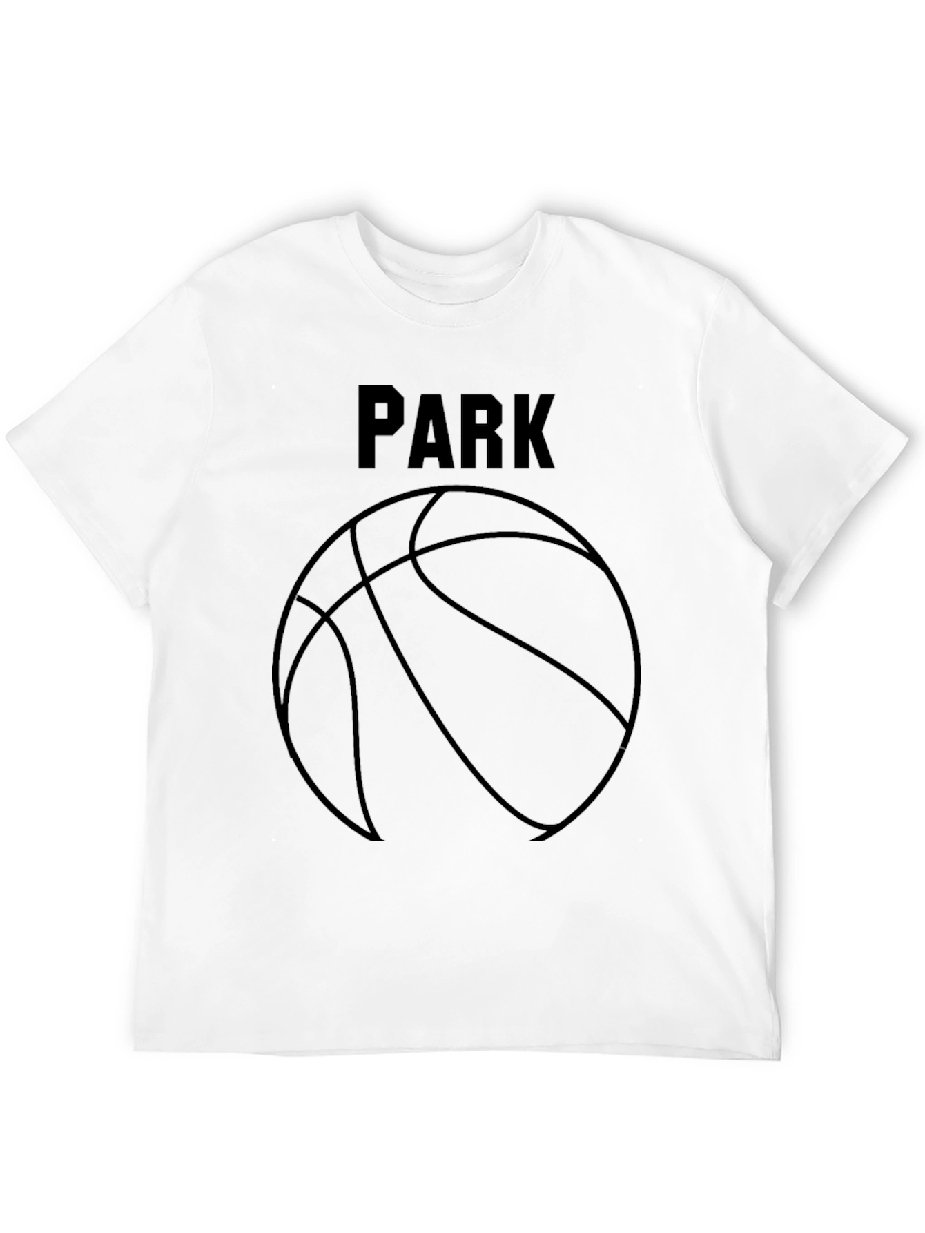 Park Basketball Graphic Tee - Black Cotton