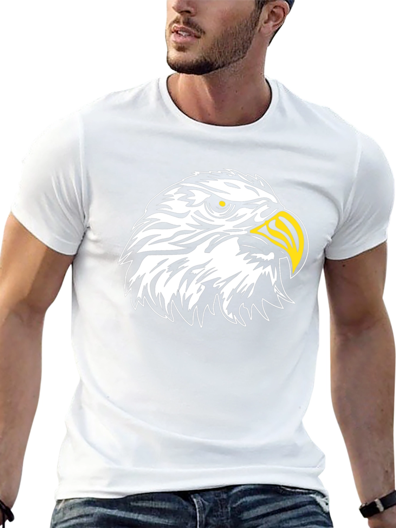 Black Eagle Graphic Tee - Striking Bird Design