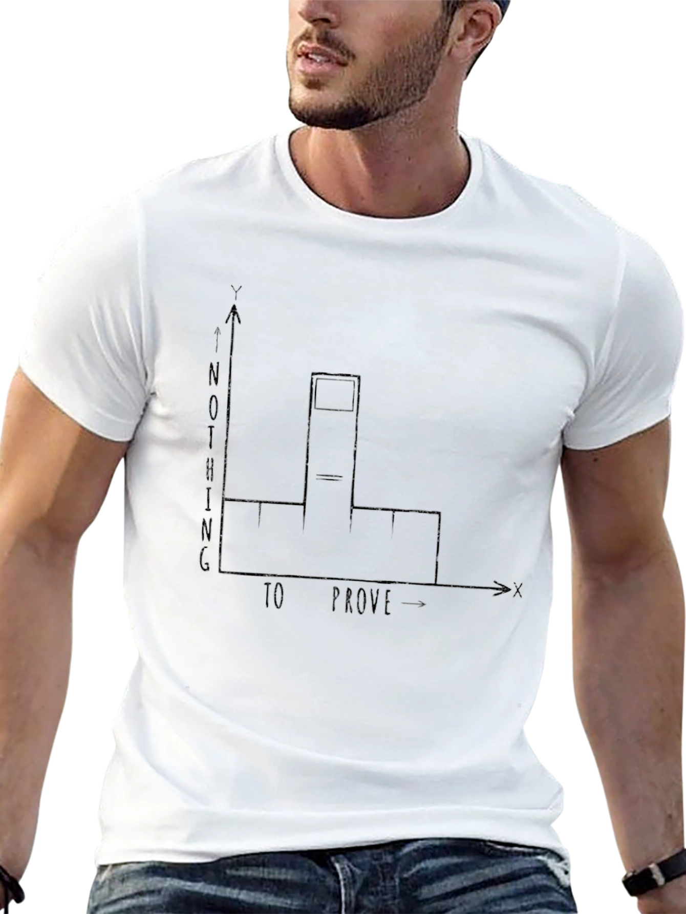 Nothing to Prove Middle Finger Graph T-Shirt