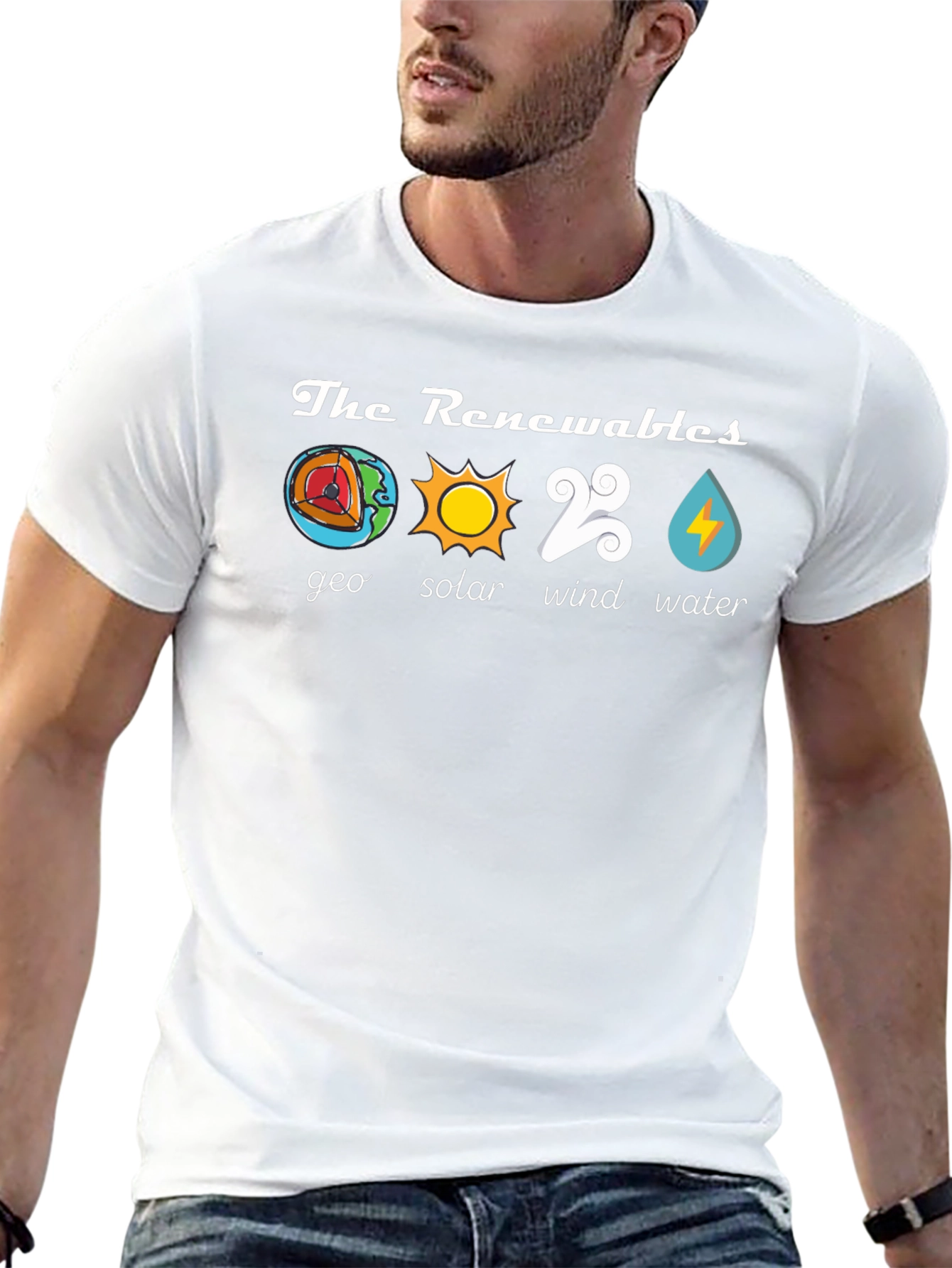 Renewable Energy T-Shirt - Geo Solar Wind Water