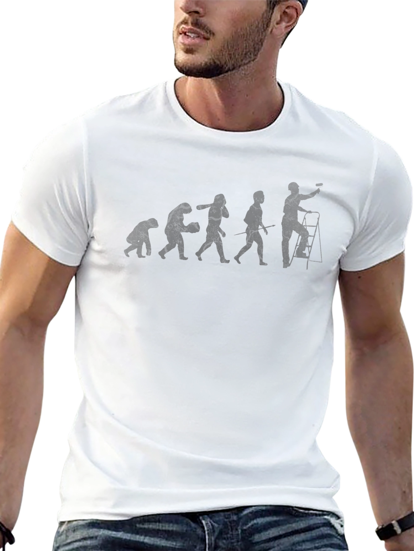Evolution Painter T-Shirt - Black Cotton